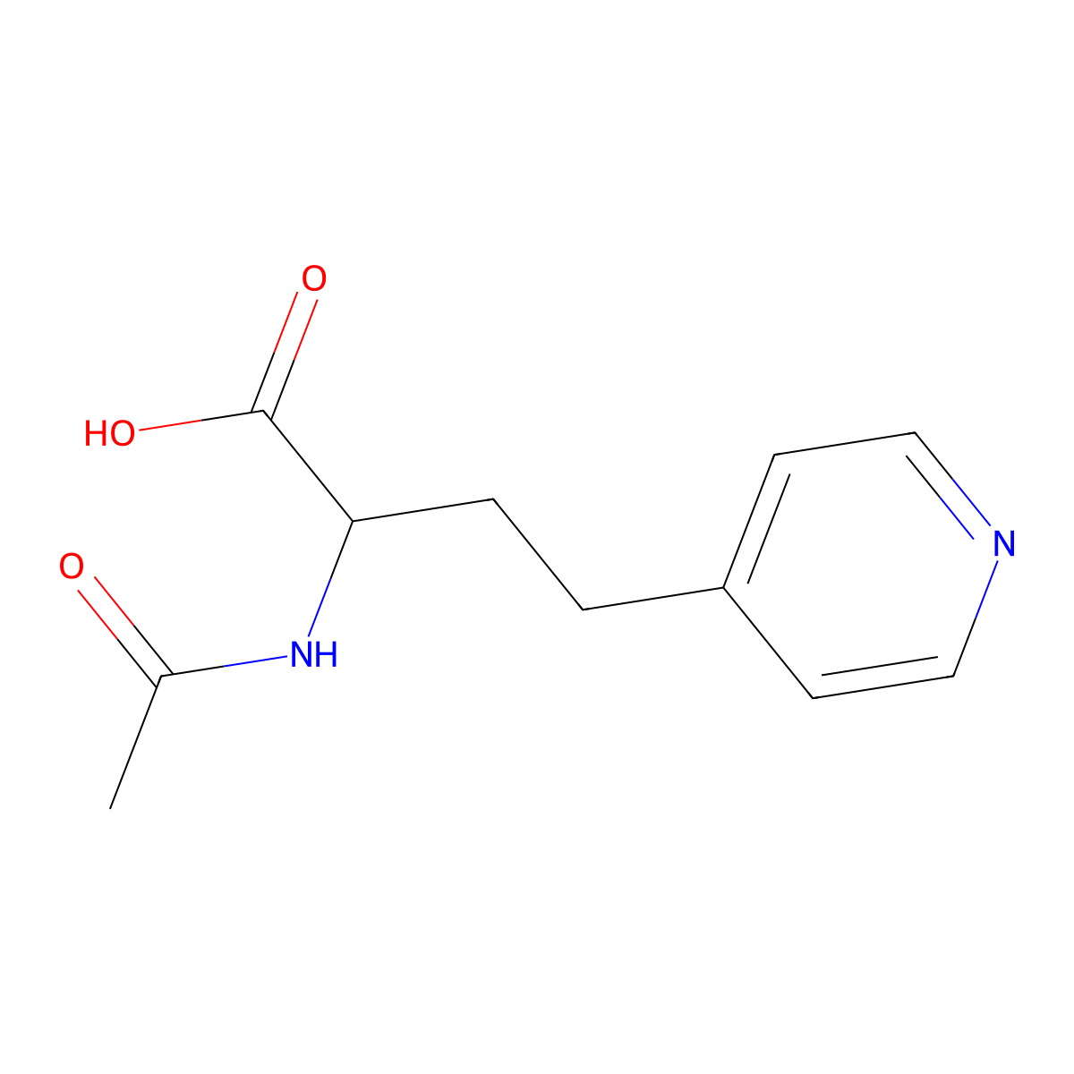 2-Acetamido-4-(pyridin-4-yl)butanoic acid molecular structure, CAS 1343626-84-5