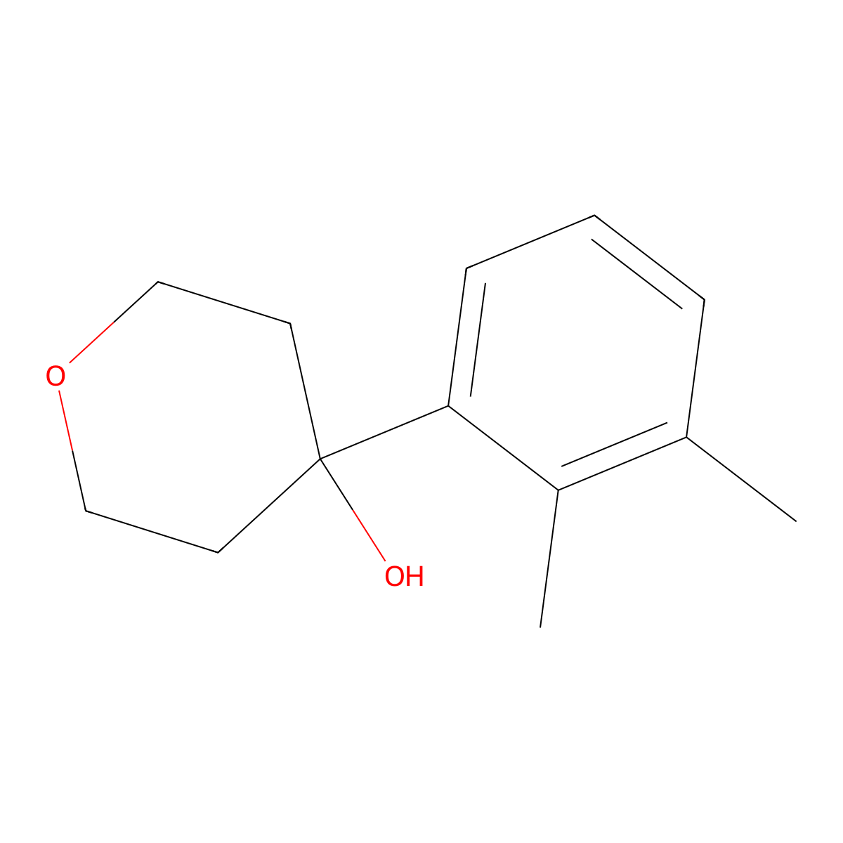 4-(2,3-Dimethylphenyl)oxan-4-ol molecular structure, CAS 1343626-88-9