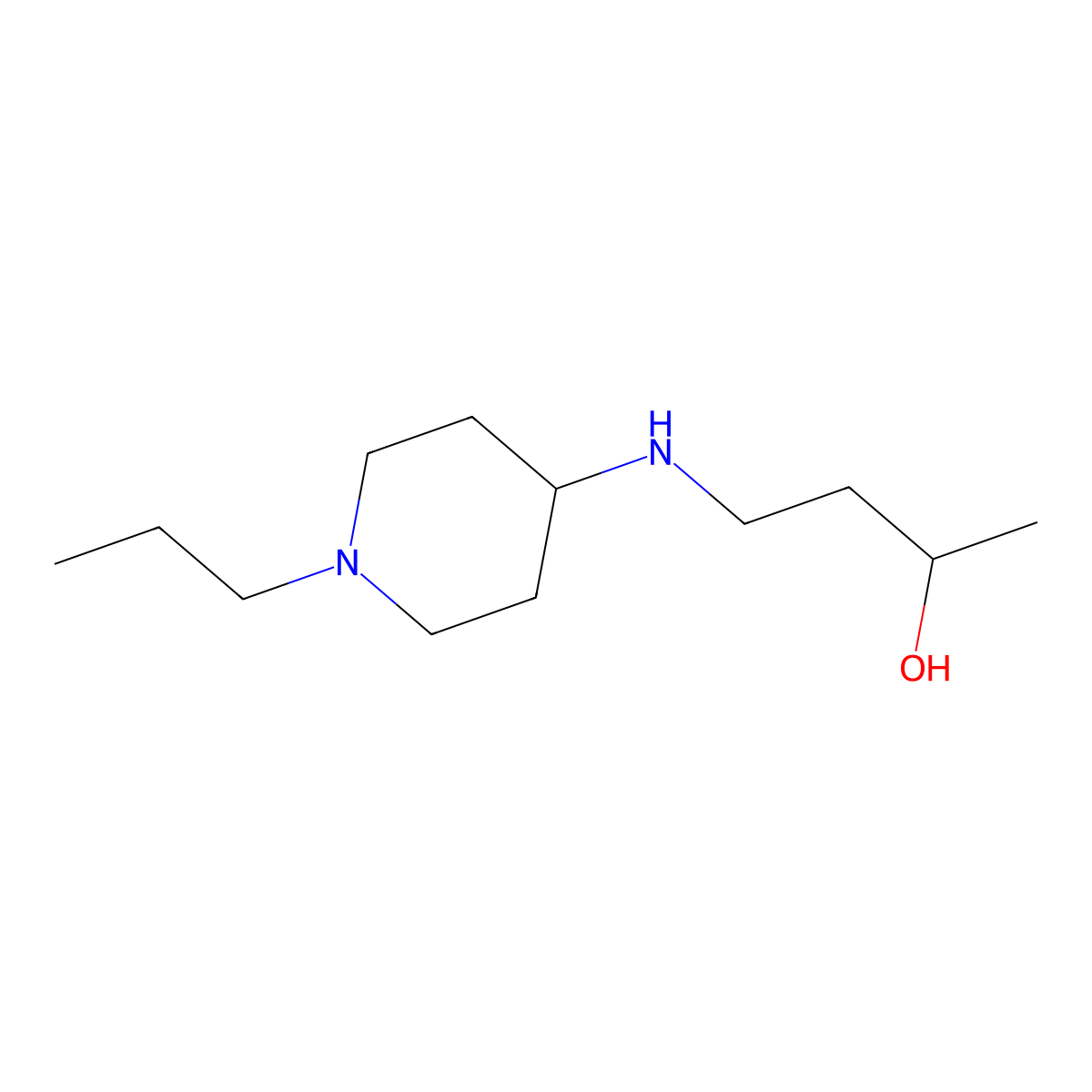 4-[(1-Propylpiperidin-4-yl)amino]butan-2-ol molecular structure, CAS 1343627-53-1
