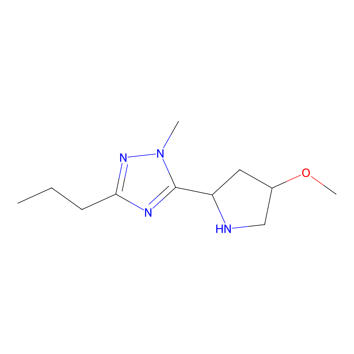 5-(4-Methoxypyrrolidin-2-yl)-1-methyl-3-propyl-1h-1,2,4-triazole molecular structure, CAS 1343627-98-4