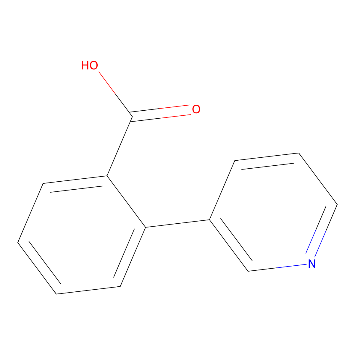 2-(Pyridin-3-yl)benzoic acid molecular structure, CAS 134363-45-4