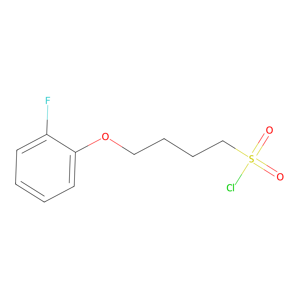 4-(2-Fluorophenoxy)butane-1-sulfonyl chloride molecular structure, CAS 1343631-96-8