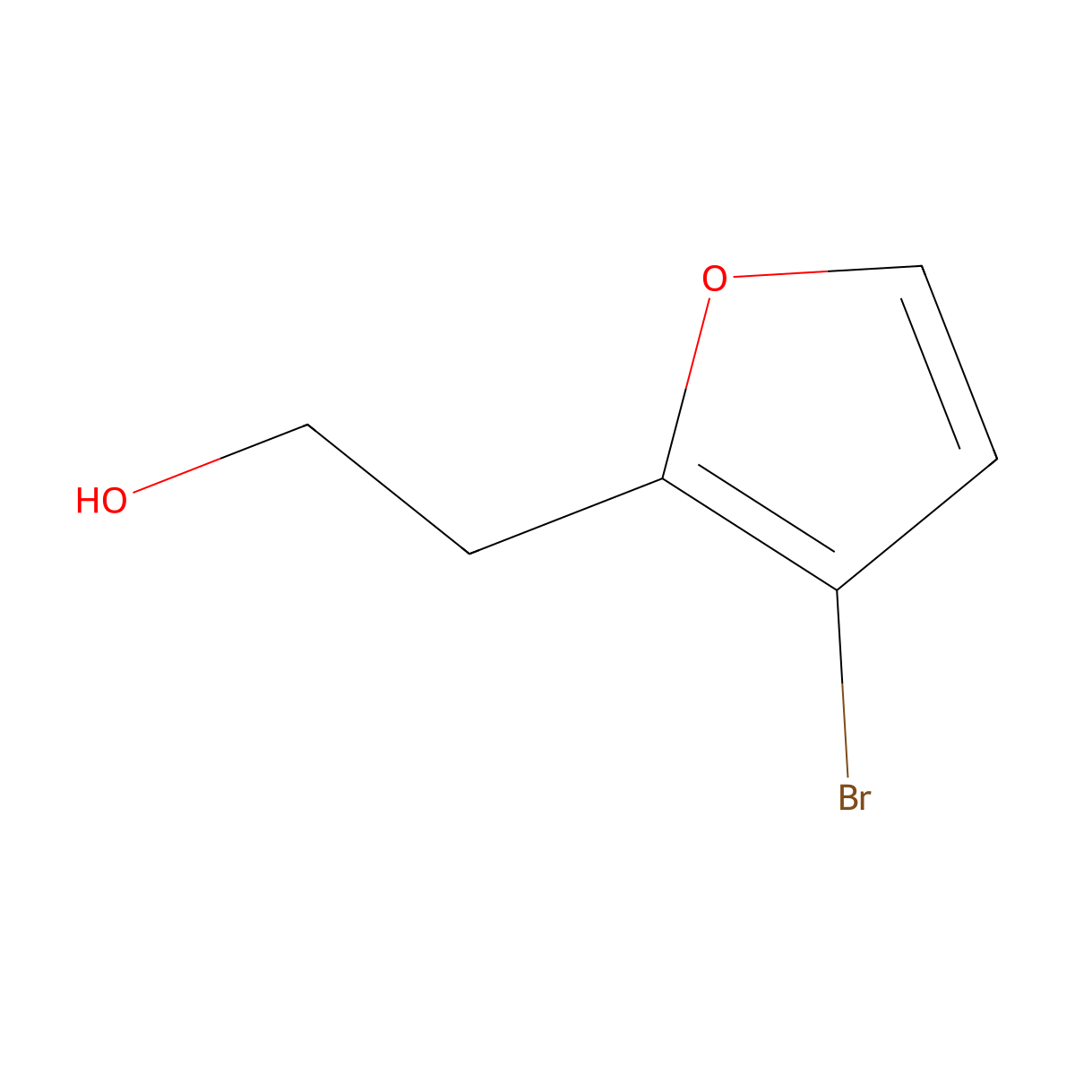 2-(3-Bromofuran-2-yl)ethan-1-ol molecular structure, CAS 1343633-05-5