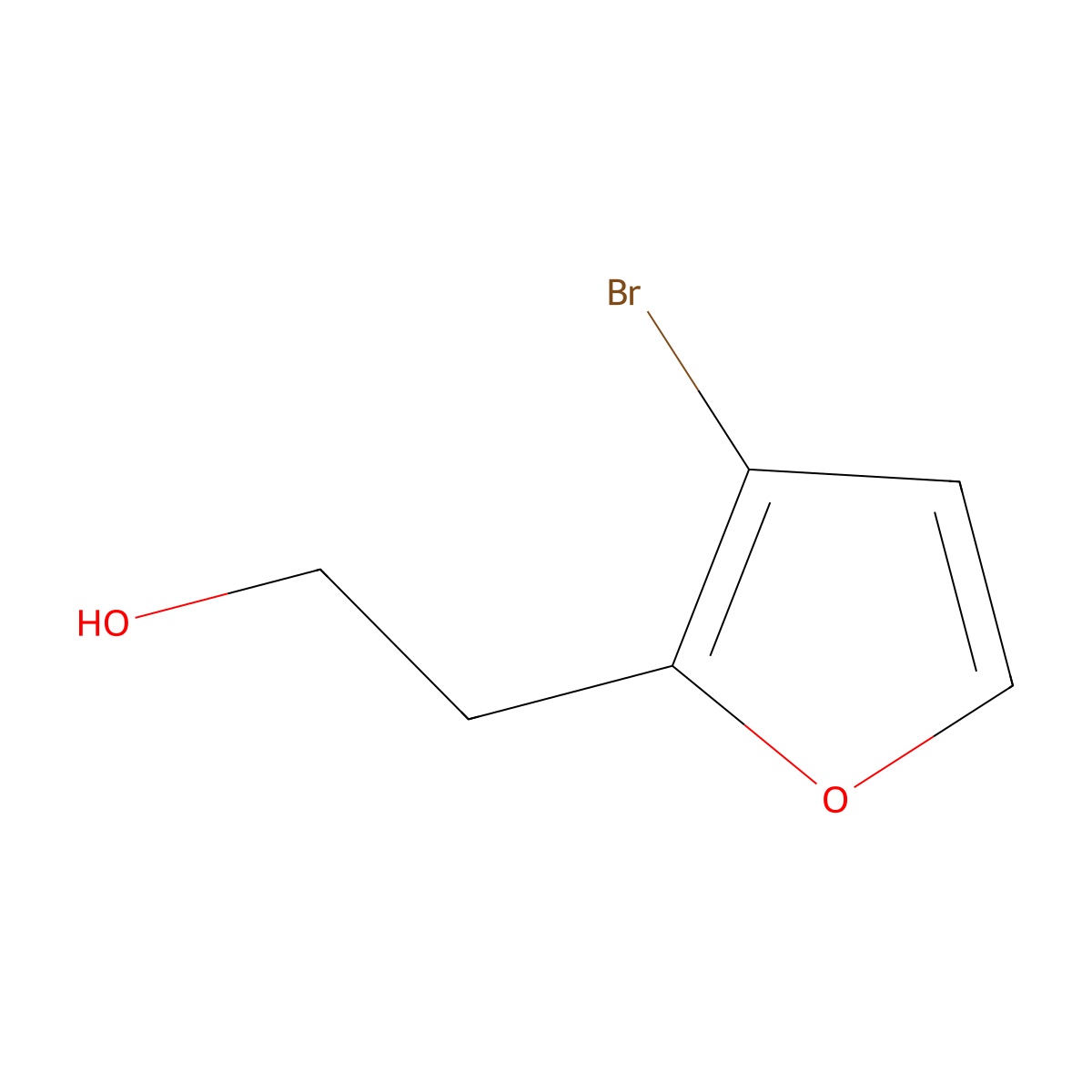 2-(3-Bromofuran-2-yl)ethan-1-ol molecular structure, CAS 1343633-05-5