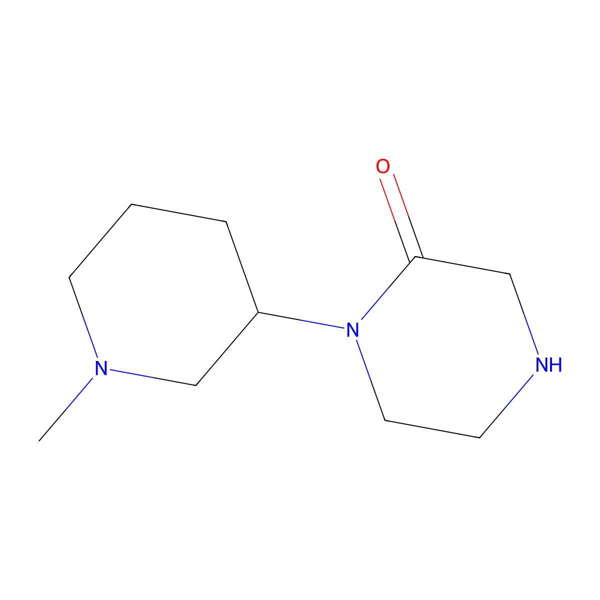 1-(1-Methylpiperidin-3-yl)piperazin-2-one molecular structure, CAS 1343633-79-3