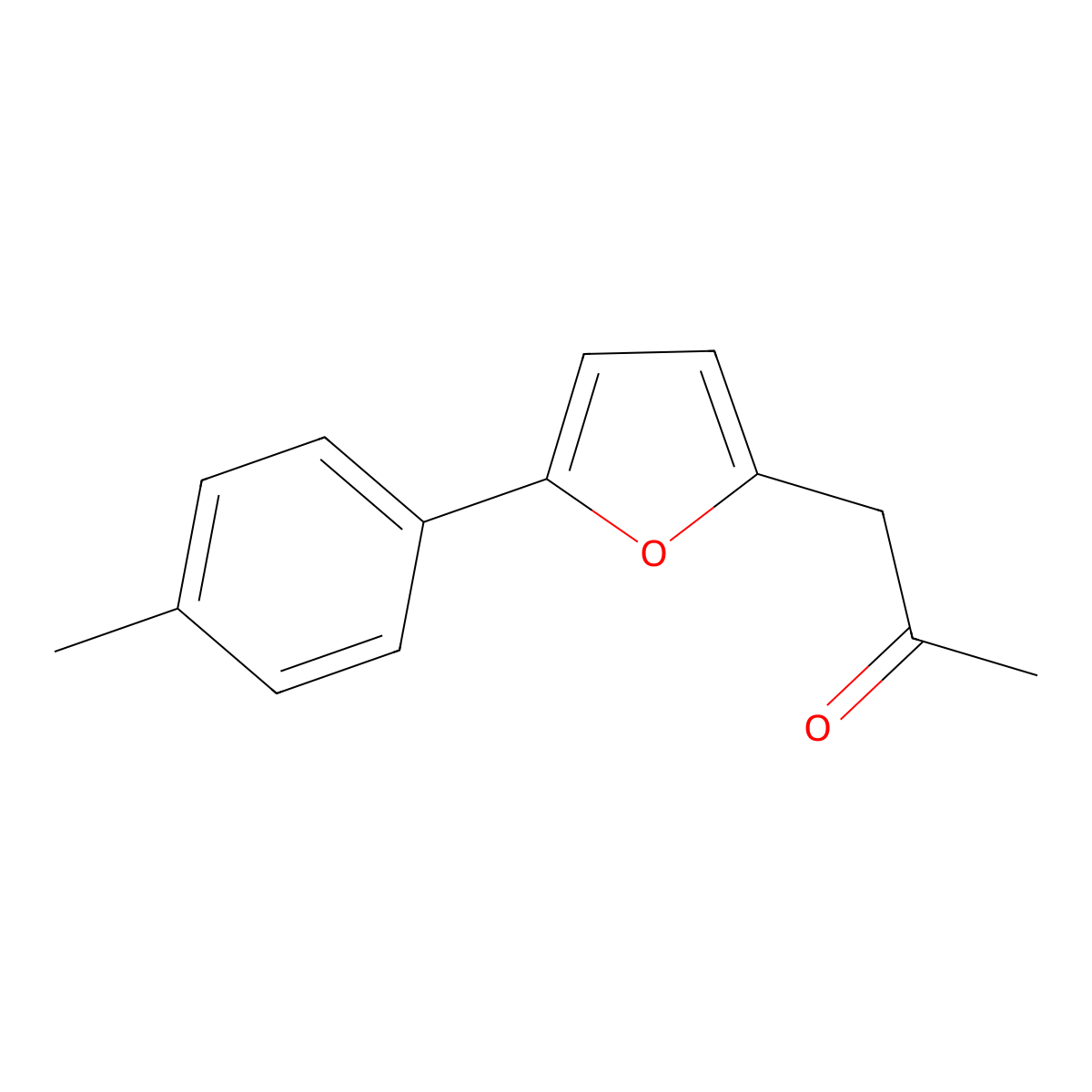 1-(5-(P-tolyl)furan-2-yl)propan-2-one molecular structure, CAS 1343634-97-8