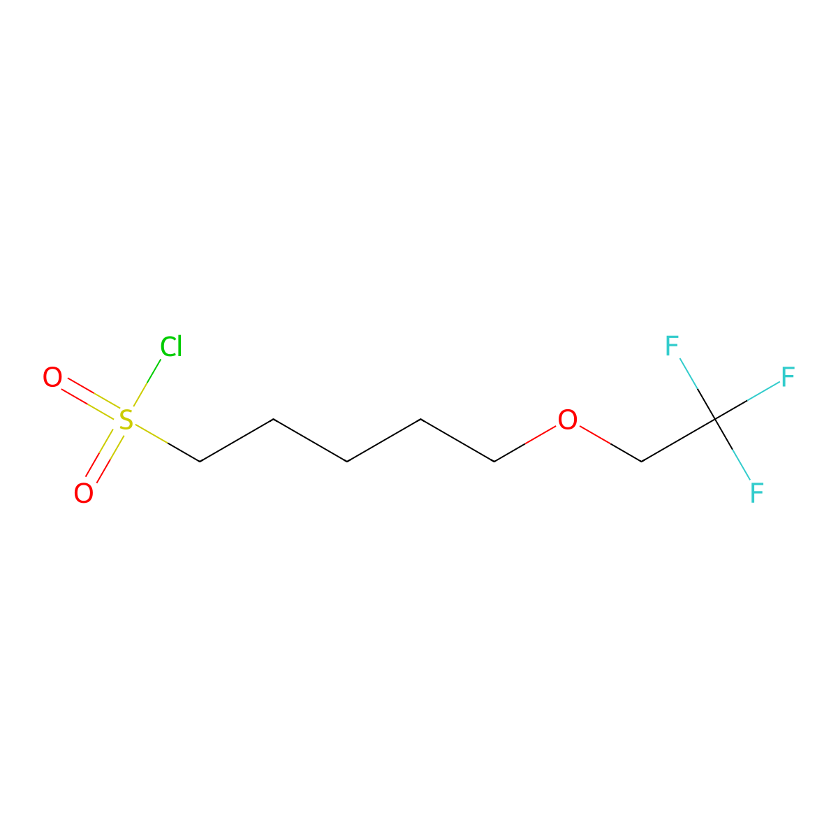 5-(2,2,2-Trifluoroethoxy)pentane-1-sulfonyl chloride molecular structure, CAS 1343635-03-9