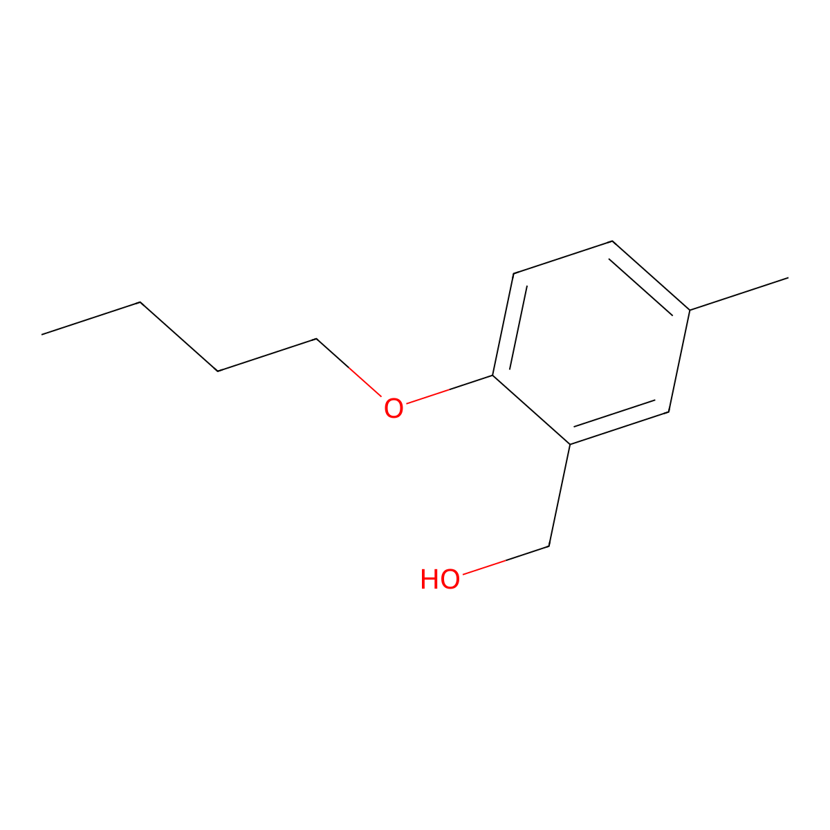 (2-Butoxy-5-methylphenyl)methanol molecular structure, CAS 1343635-42-6
