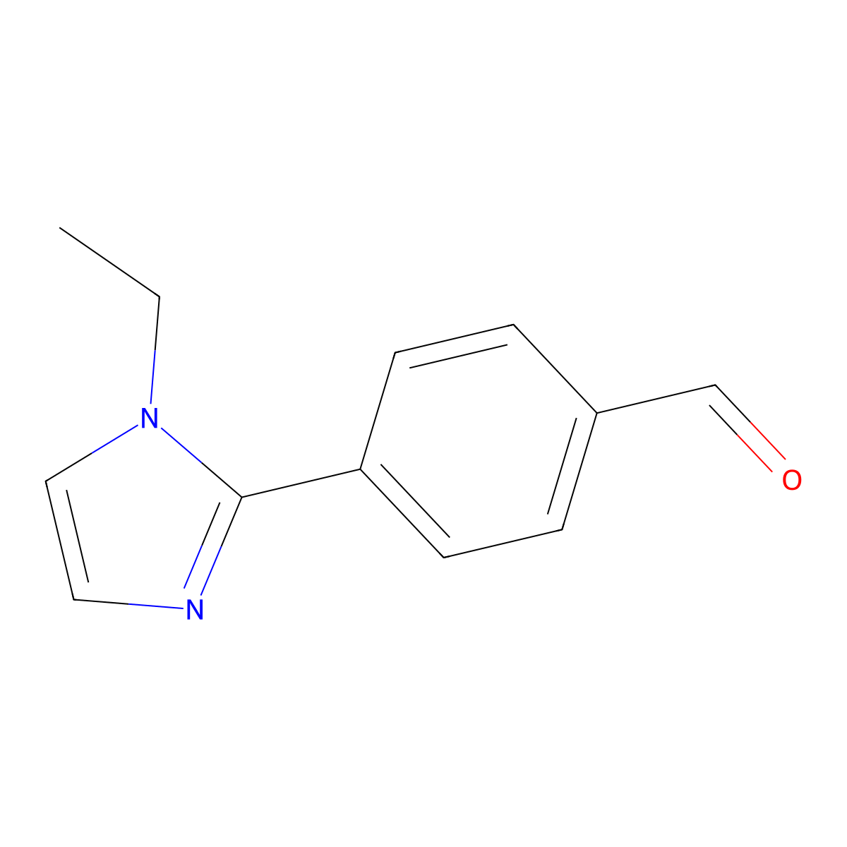 4-(1-Ethyl-1H-imidazol-2-yl)benzaldehyde molecular structure, CAS 1343637-87-5