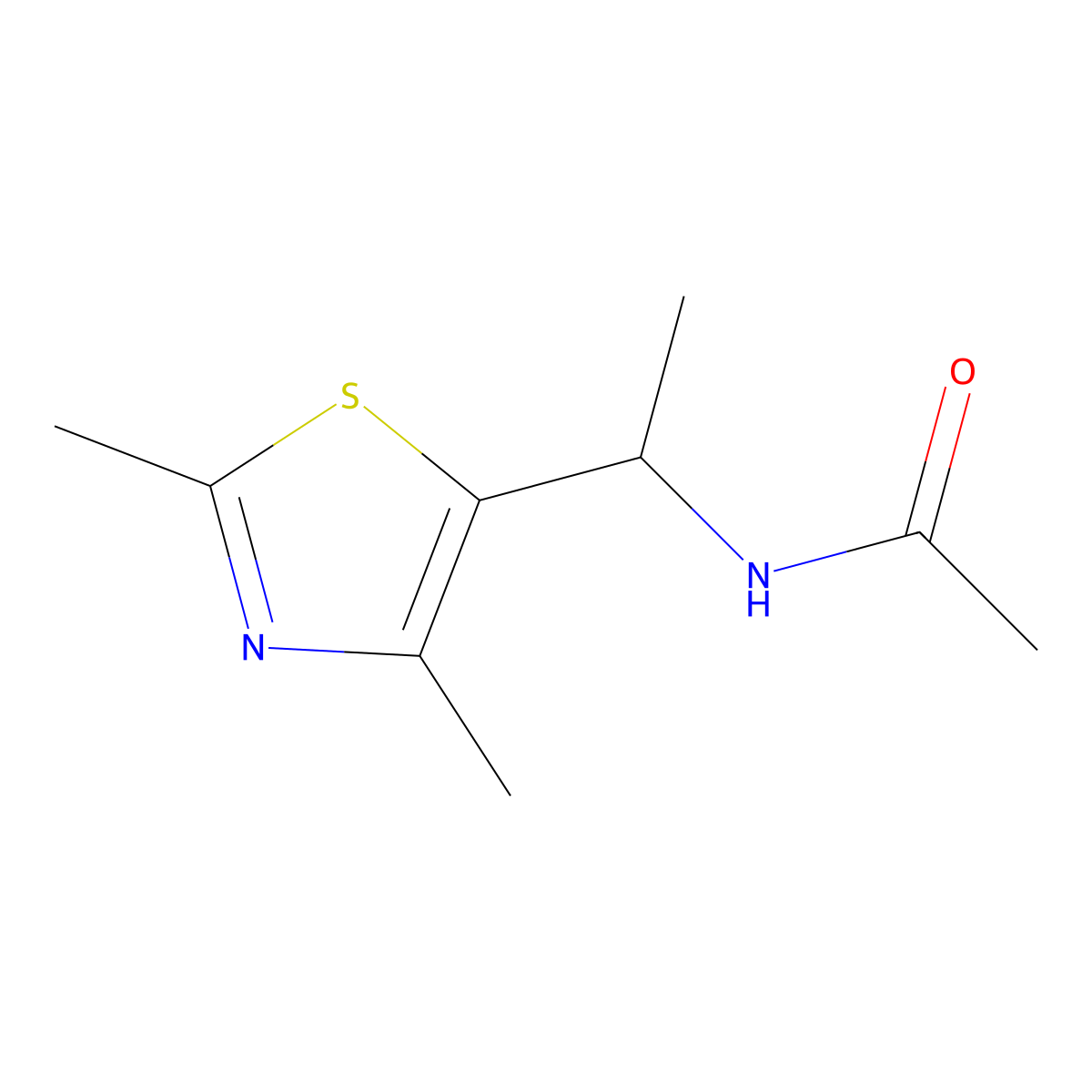 N-(1-(2,4-Dimethylthiazol-5-yl)ethyl)acetamide molecular structure, CAS 1343639-41-7