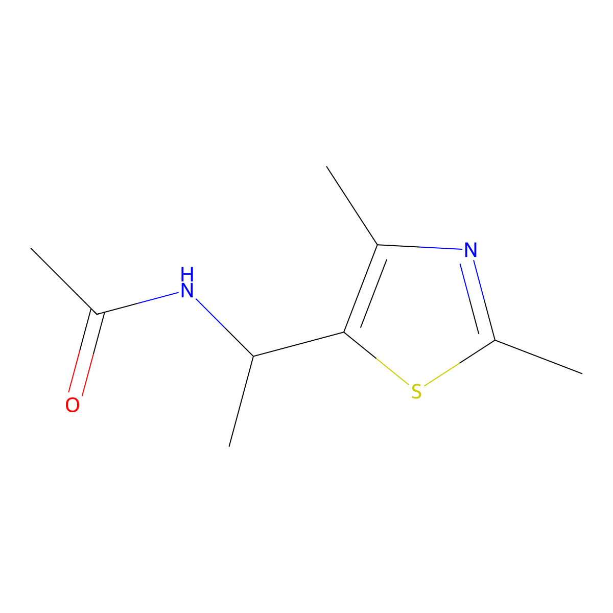 N-(1-(2,4-Dimethylthiazol-5-yl)ethyl)acetamide molecular structure, CAS 1343639-41-7