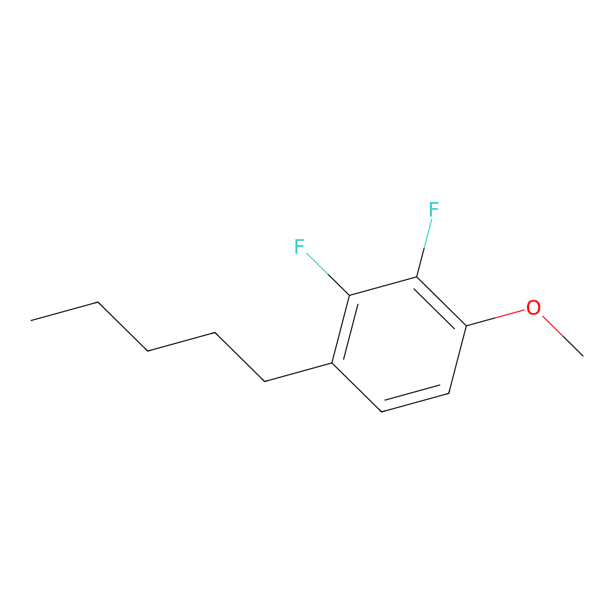 2,3-Difluoro-4-pentylanisole molecular structure, CAS 134364-71-9
