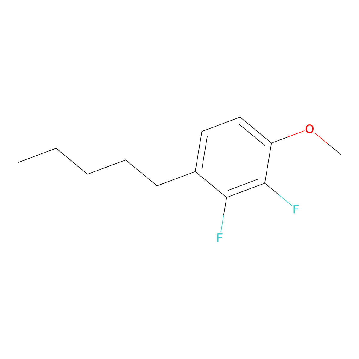 2,3-Difluoro-4-pentylanisole molecular structure, CAS 134364-71-9