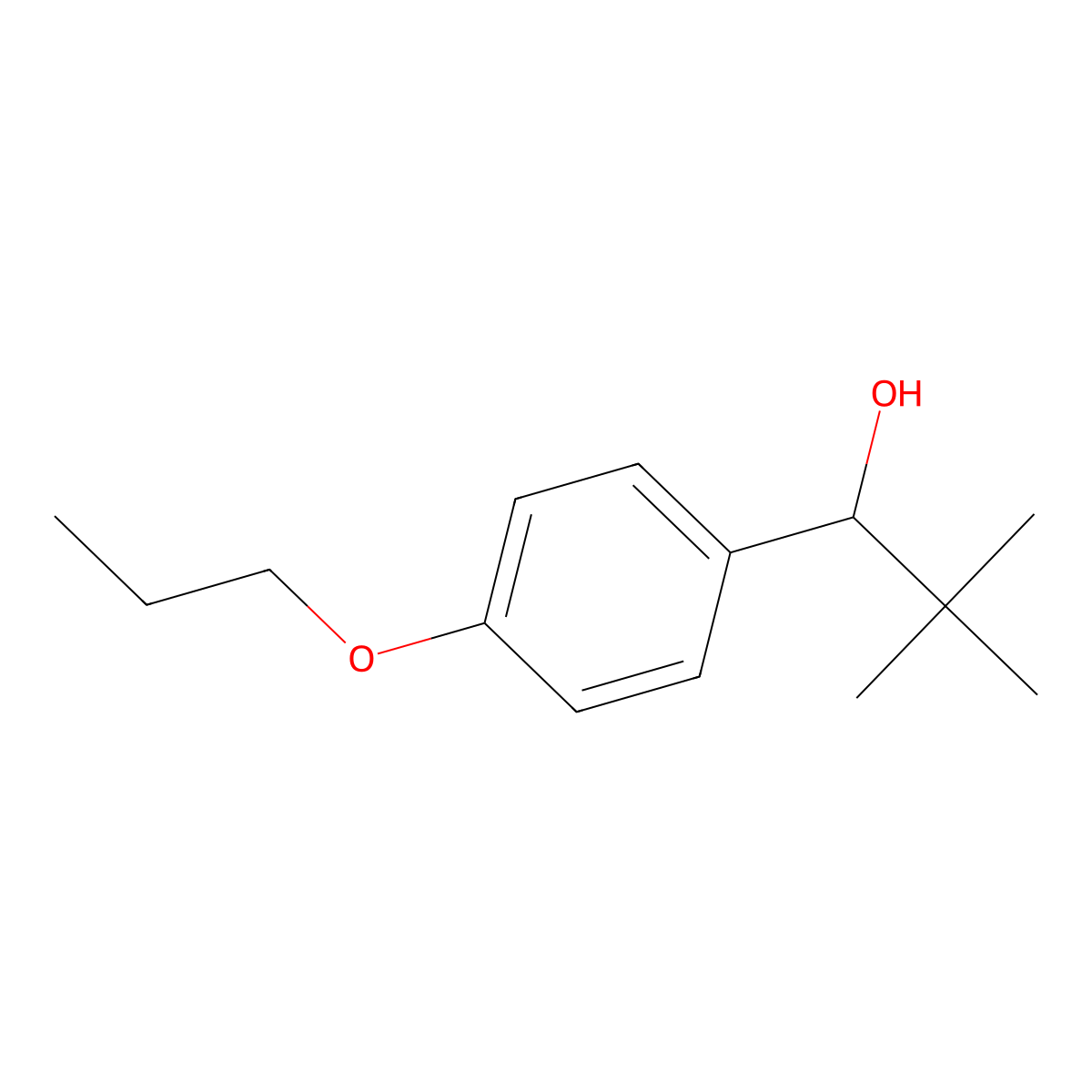 2,2-Dimethyl-1-(4-propoxyphenyl)propan-1-ol molecular structure, CAS 1343643-61-7