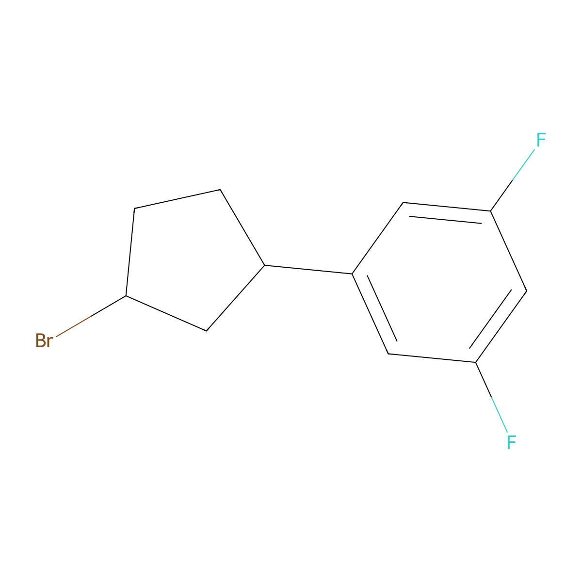 1-(3-Bromocyclopentyl)-3,5-difluorobenzene molecular structure, CAS 1343646-08-1