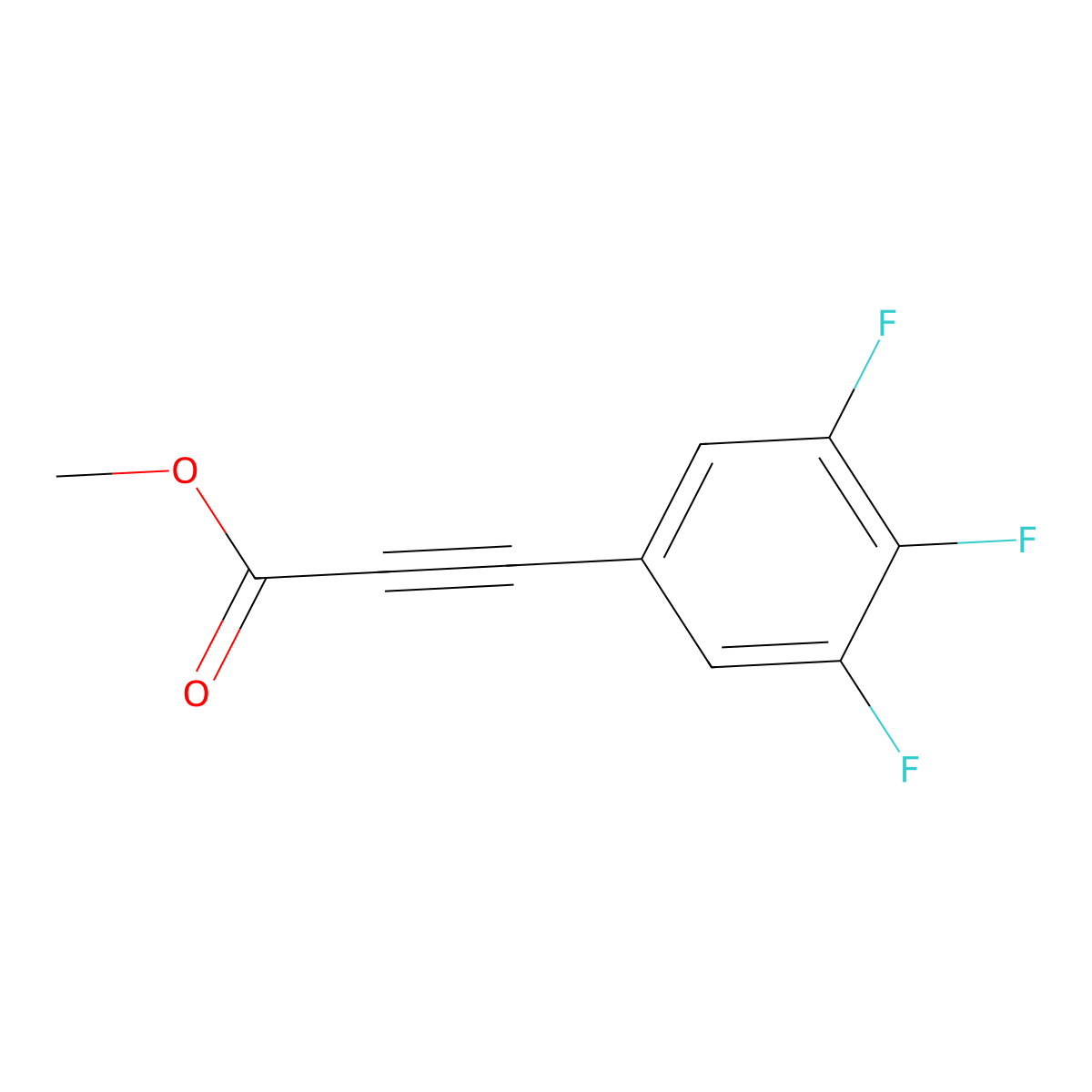Methyl 3-(3,4,5-trifluorophenyl)prop-2-ynoate molecular structure, CAS 1343651-54-6