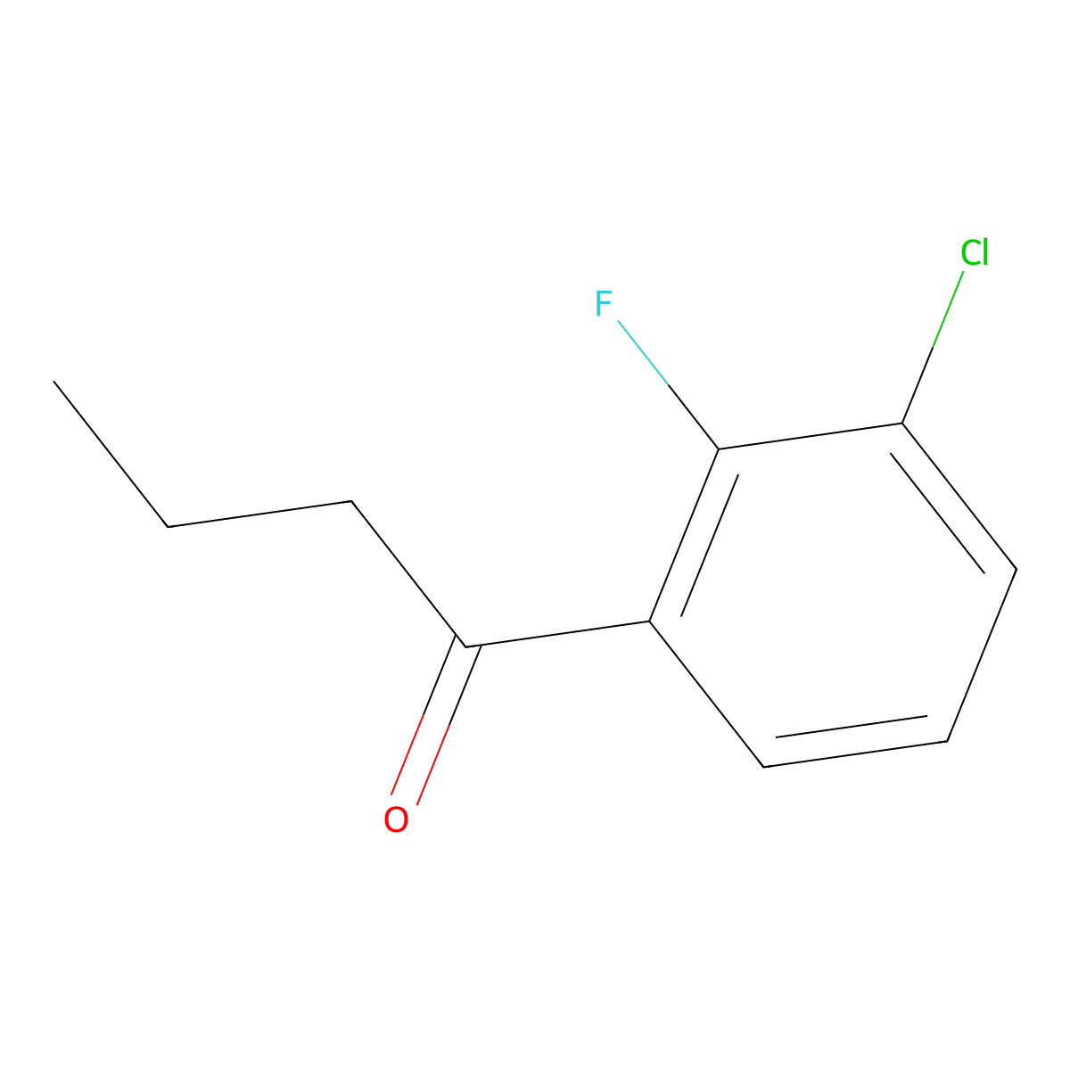 1-(3-Chloro-2-fluorophenyl)butan-1-one molecular structure, CAS 1343651-61-5