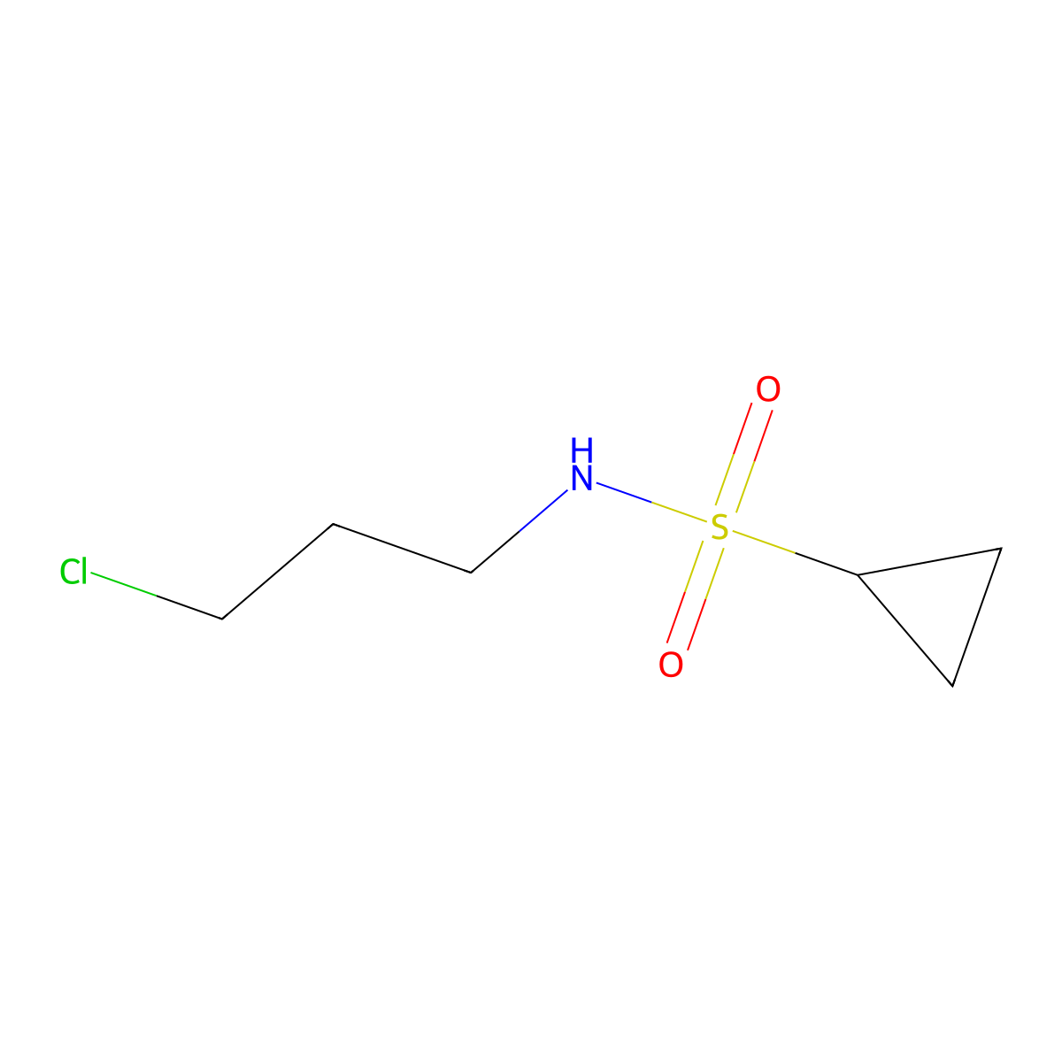 N-(3-chloropropyl)cyclopropanesulfonamide molecular structure, CAS 1343652-08-3