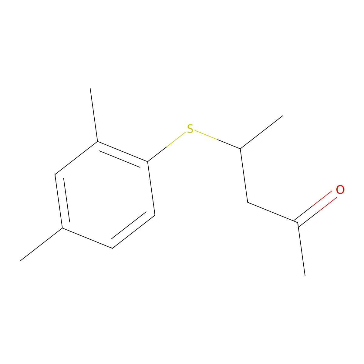 4-((2,4-Dimethylphenyl)thio)pentan-2-one molecular structure, CAS 1343654-86-3