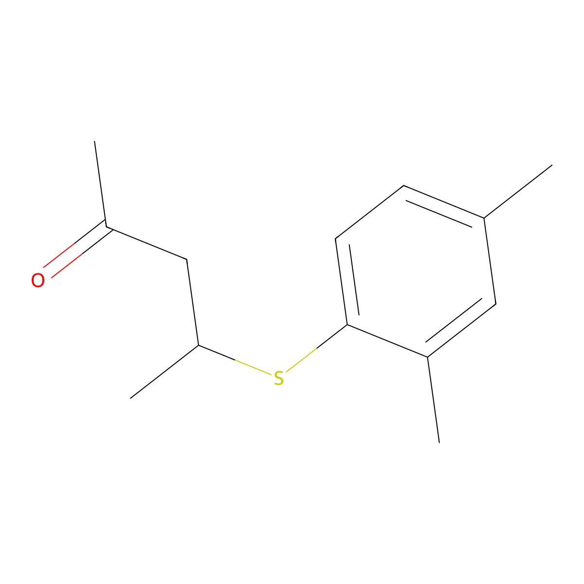 4-((2,4-Dimethylphenyl)thio)pentan-2-one molecular structure, CAS 1343654-86-3