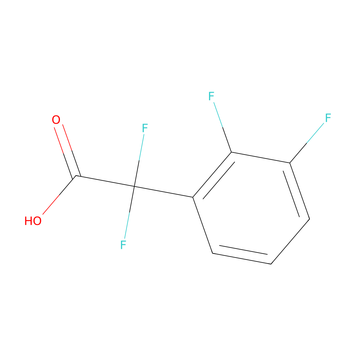 2-(2,3-Difluorophenyl)-2,2-difluoroacetic acid molecular structure, CAS 1343655-86-6