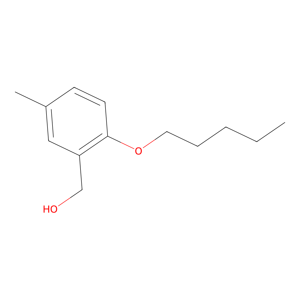 (5-Methyl-2-(pentyloxy)phenyl)methanol molecular structure, CAS 1343658-71-8