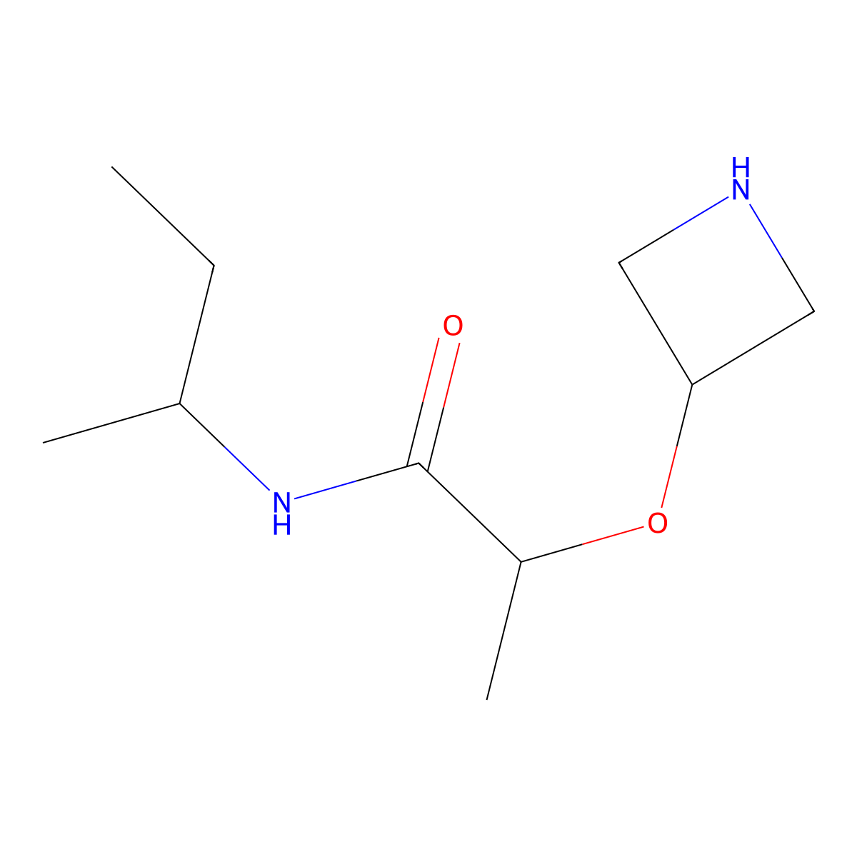 2-(Azetidin-3-yloxy)-N-(sec-butyl)propanamide molecular structure, CAS 1343659-67-5