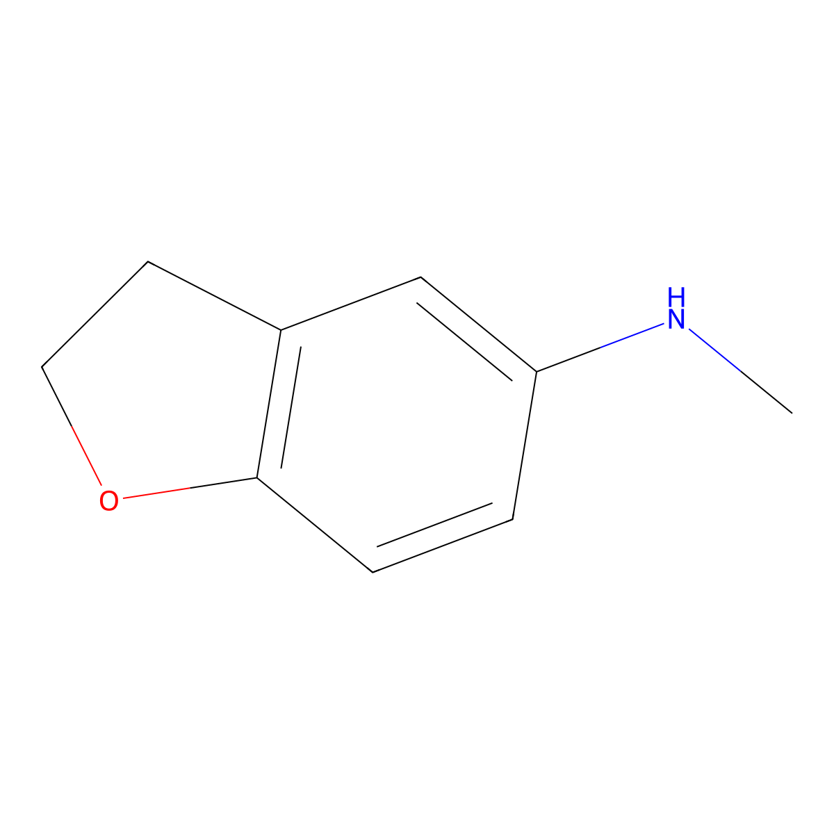 N-methyl-2,3-dihydro-1-benzofuran-5-amine molecular structure, CAS 1343659-78-8