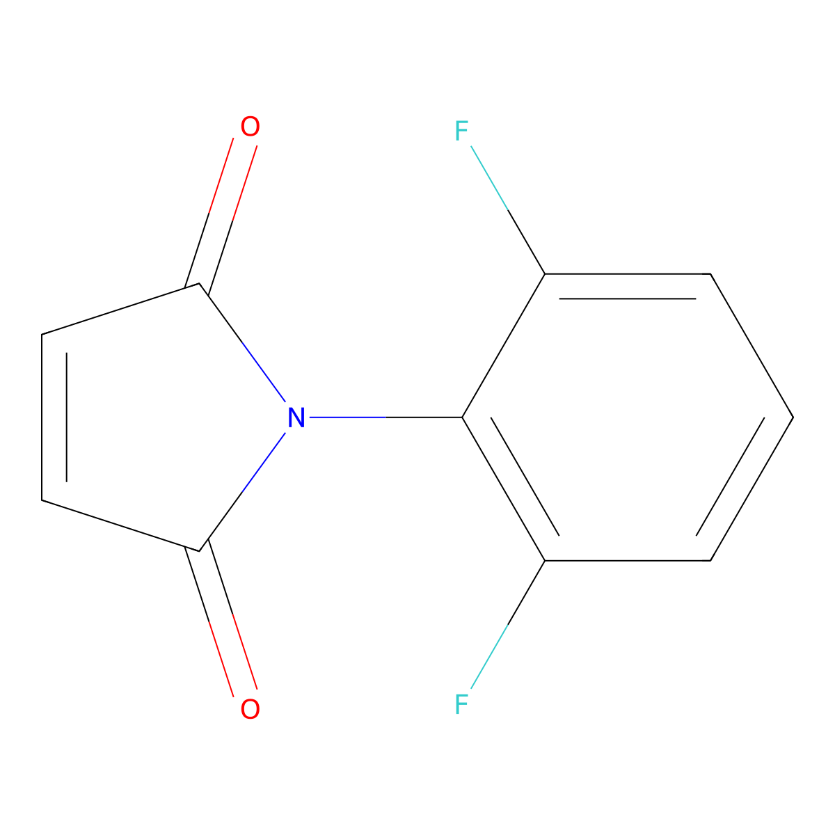1-(2,6-difluorophenyl)-1H-pyrrole-2,5-dione molecular structure, CAS 134366-03-3