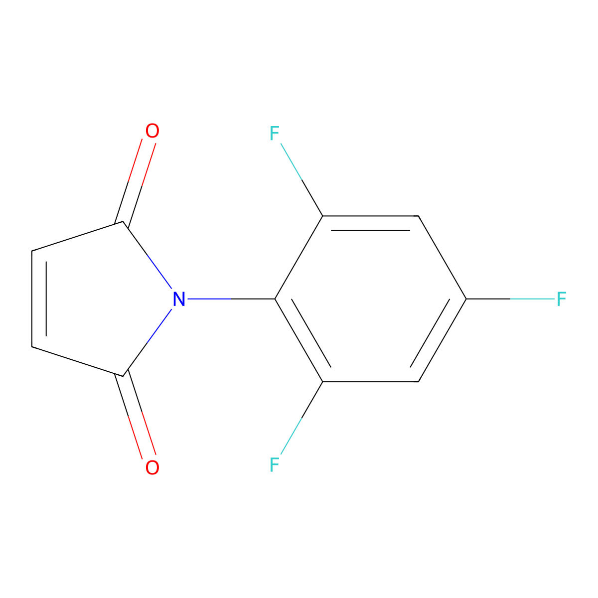 1-(2,4,6-Trifluorophenyl)-1H-pyrrole-2,5-dione molecular structure, CAS 134366-04-4