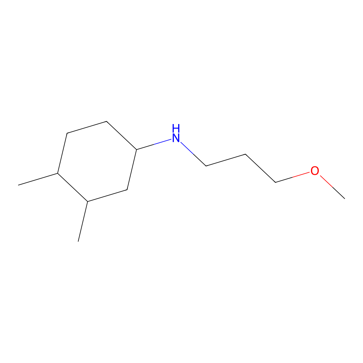 N-(3-methoxypropyl)-3,4-dimethylcyclohexan-1-amine molecular structure, CAS 1343660-58-1