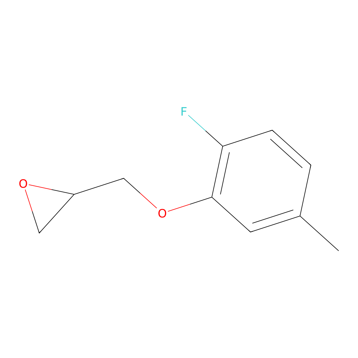 2-(2-Fluoro-5-methyl-phenoxymethyl)-oxirane molecular structure, CAS 1343663-06-8