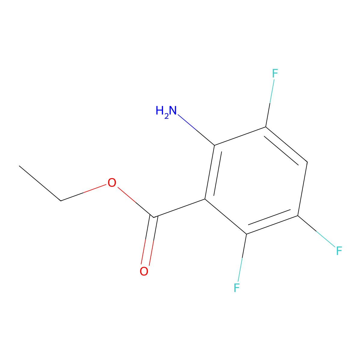 Ethyl 2-amino-3,5,6-trifluorobenzoate molecular structure, CAS 1343664-95-8