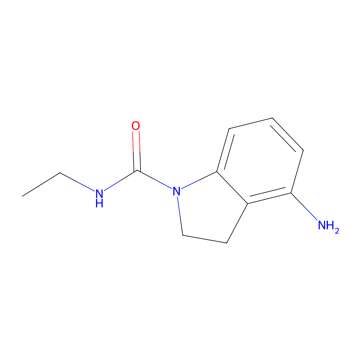 4-Amino-N-ethylindoline-1-carboxamide molecular structure, CAS 1343665-62-2