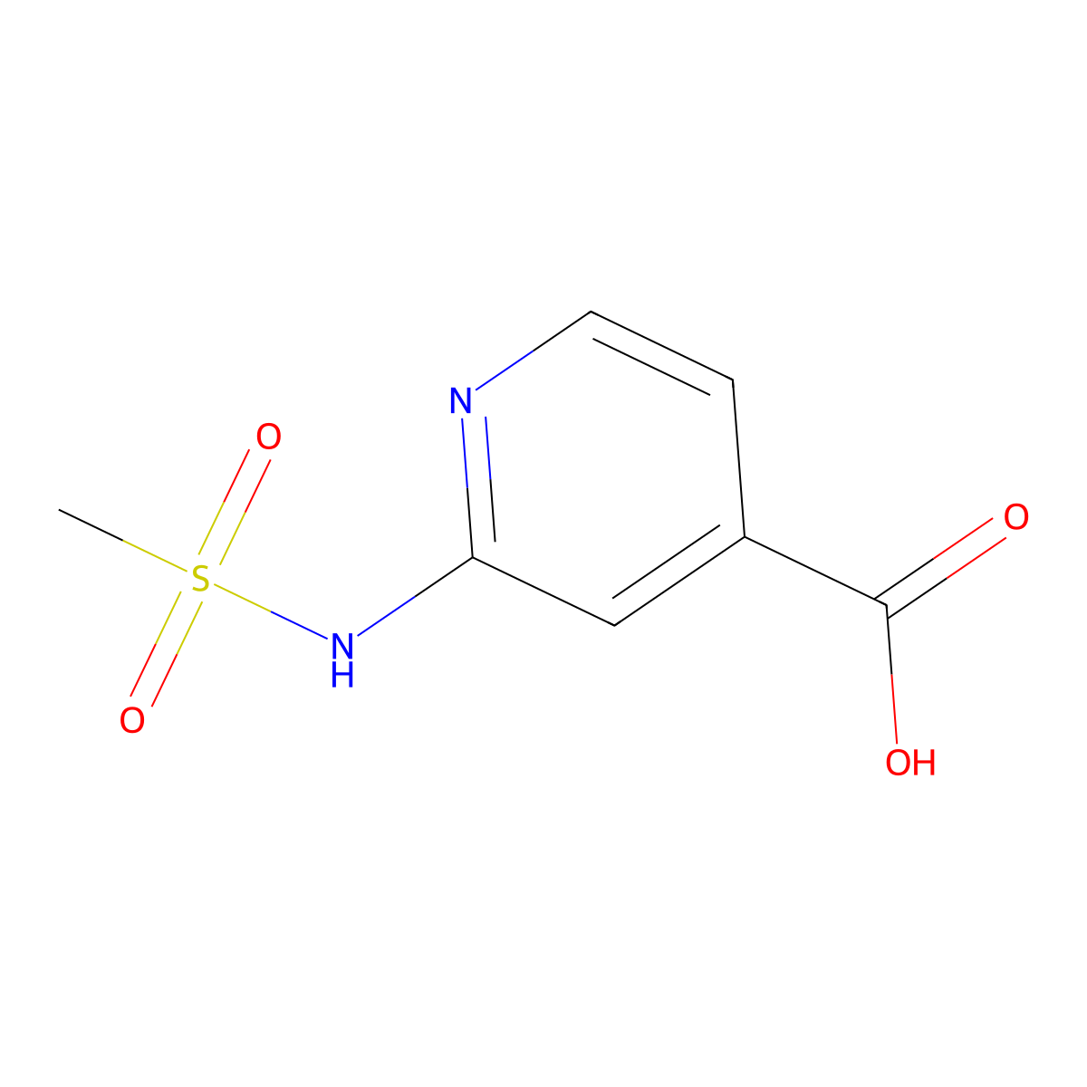 2-(Methylsulfonamido)isonicotinic Acid molecular structure, CAS 1343667-42-4