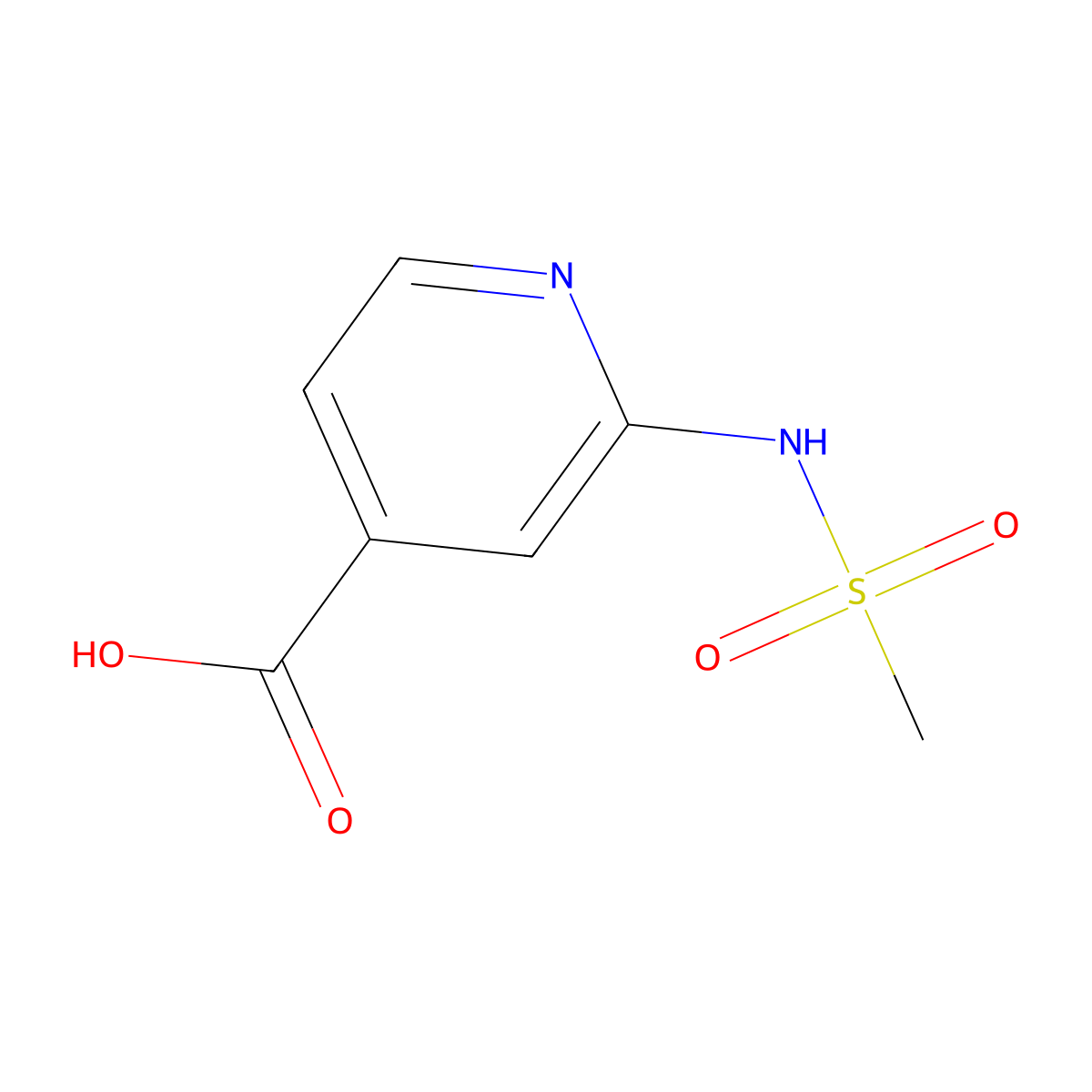 2-(Methylsulfonamido)isonicotinic Acid molecular structure, CAS 1343667-42-4