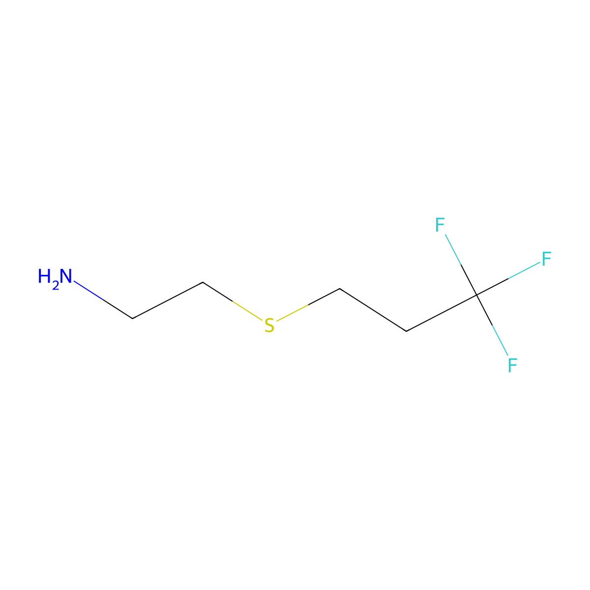 2-((3,3,3-Trifluoropropyl)sulfanyl)ethan-1-amine molecular structure, CAS 1343672-04-7