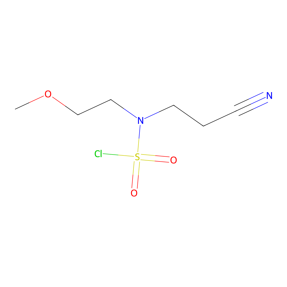 3-[(Chlorosulfonyl)(2-methoxyethyl)amino]propanenitrile molecular structure, CAS 1343675-60-4