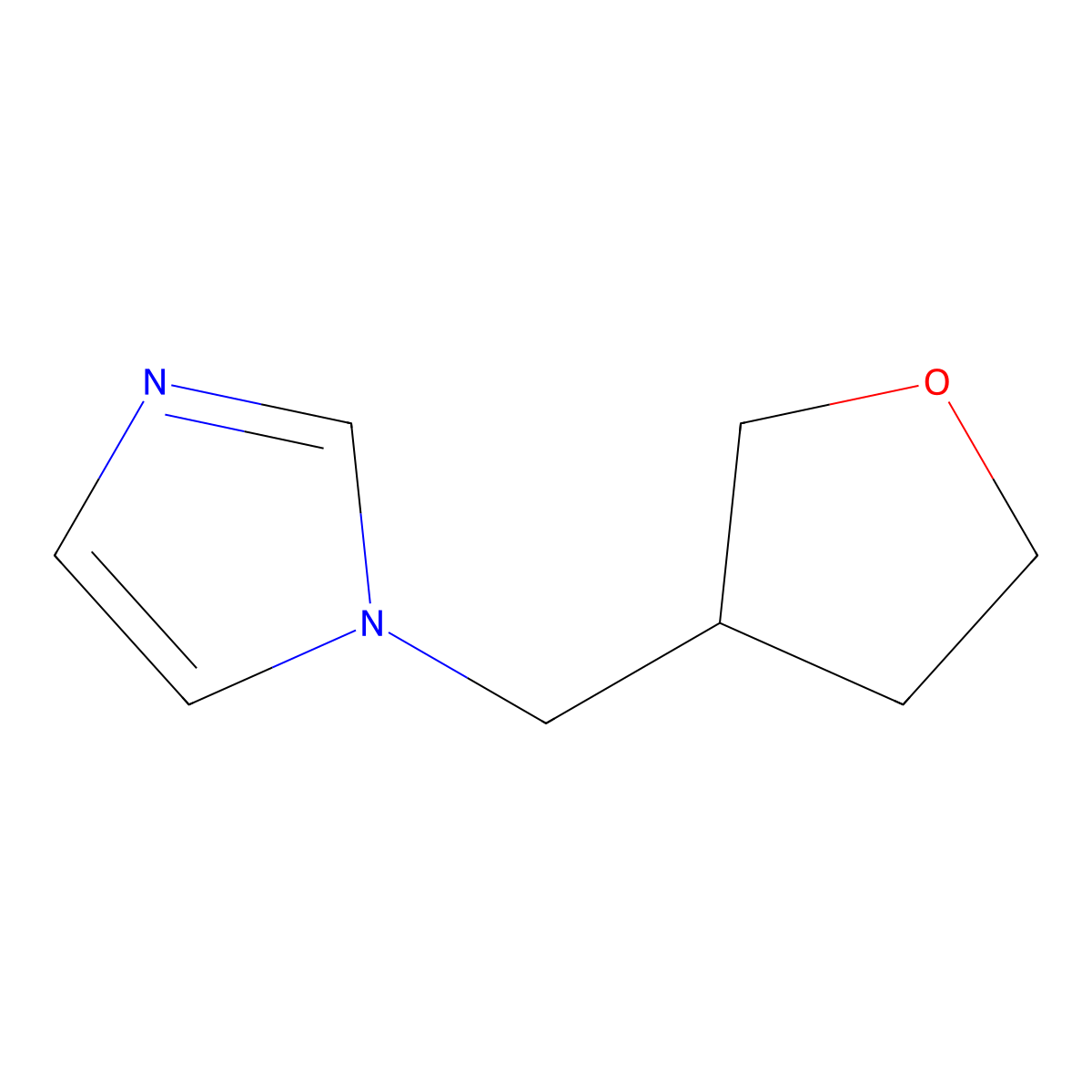 1-[(oxolan-3-yl)methyl]-1H-imidazole molecular structure, CAS 1343676-23-2