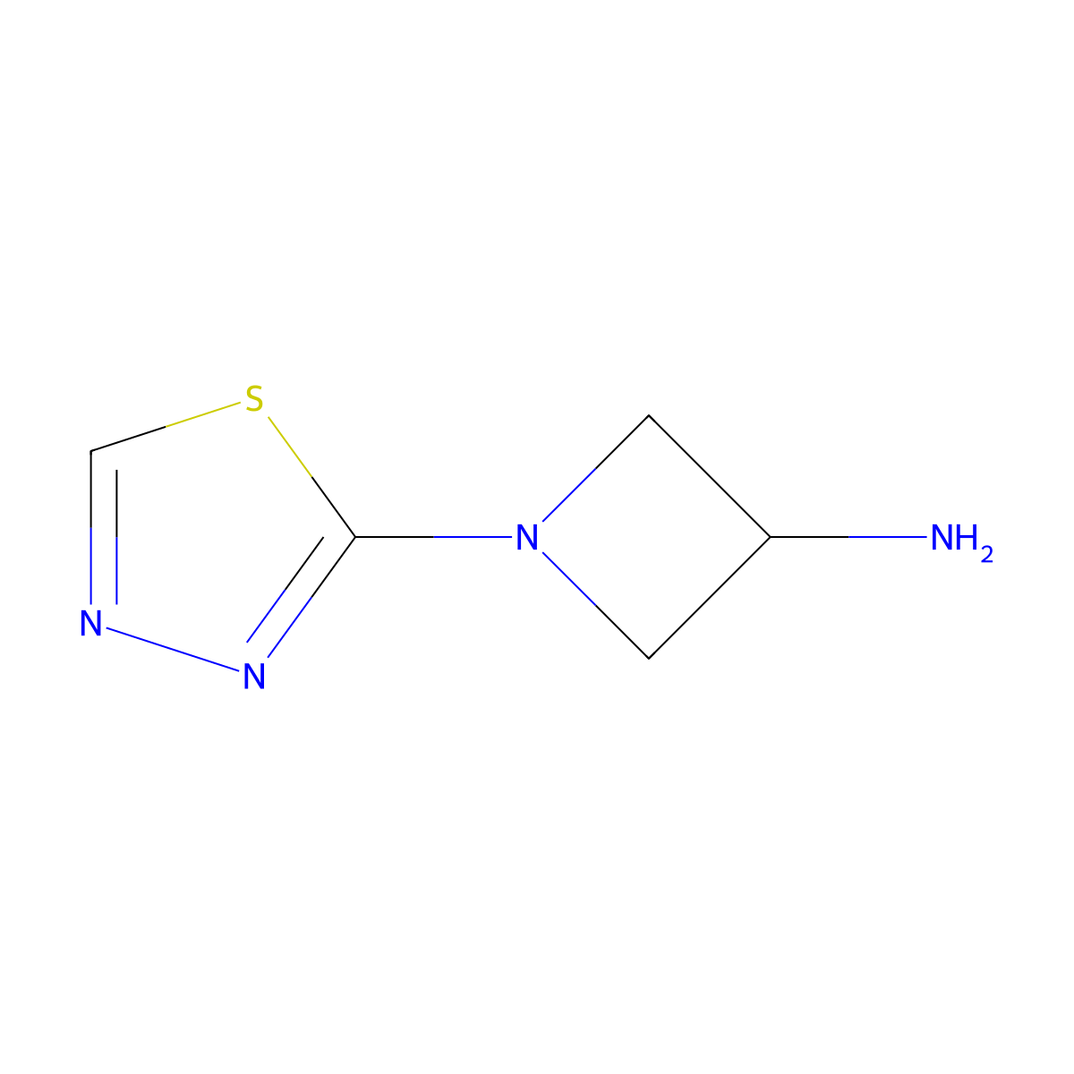 1-(1,3,4-Thiadiazol-2-yl)azetidin-3-amine molecular structure, CAS 1343676-60-7