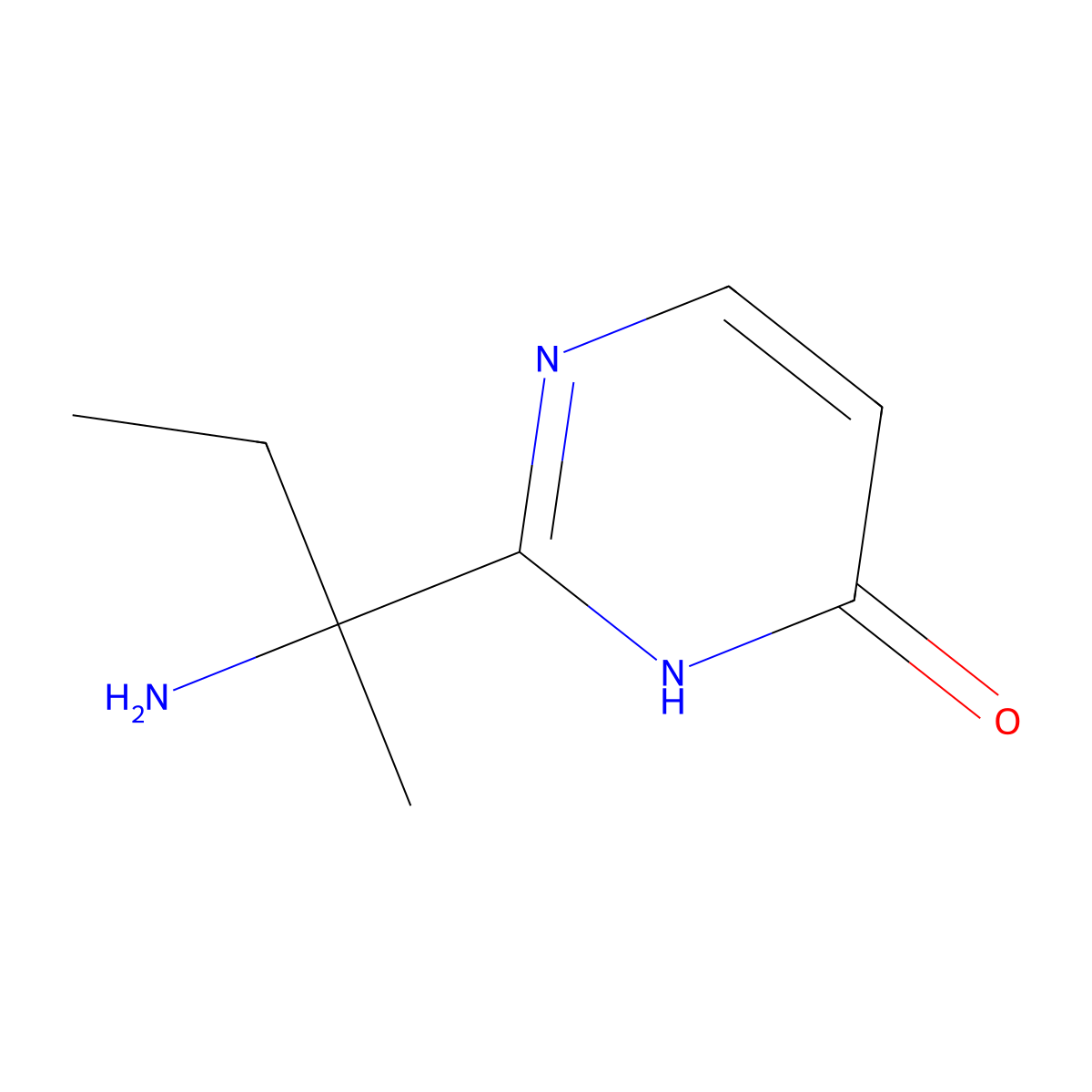 2-(2-Aminobutan-2-yl)pyrimidin-4-ol molecular structure, CAS 1343676-80-1