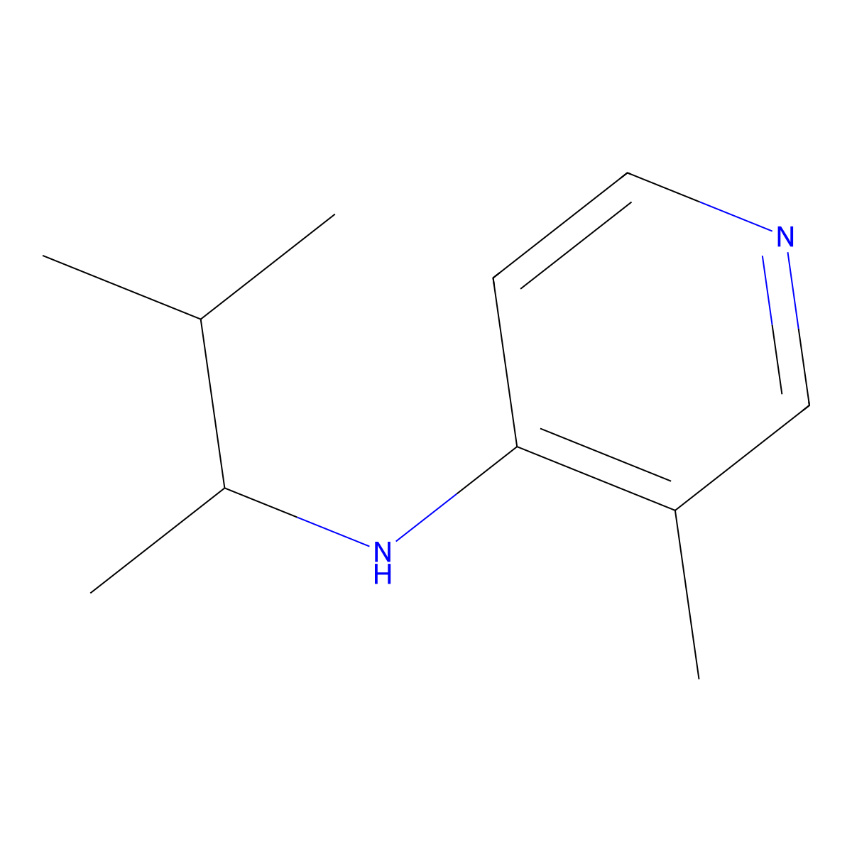 3-methyl-N-(3-methylbutan-2-yl)pyridin-4-amine molecular structure, CAS 1343678-10-3