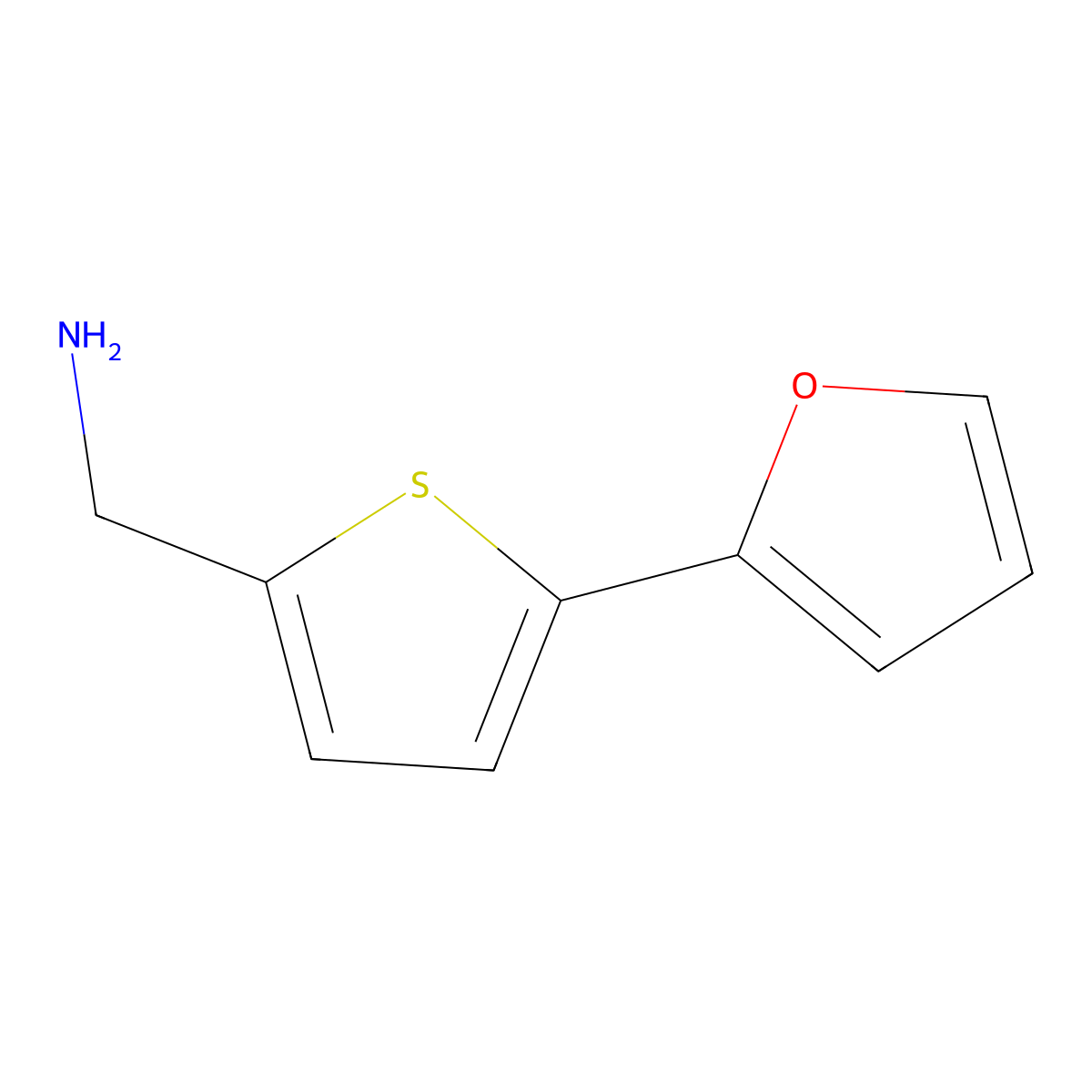 (5-(Furan-2-yl)thiophen-2-yl)methanamine molecular structure, CAS 1343678-71-6