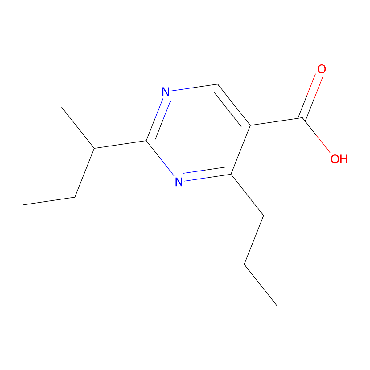 2-(Sec-butyl)-4-propylpyrimidine-5-carboxylic acid molecular structure, CAS 1343679-27-5