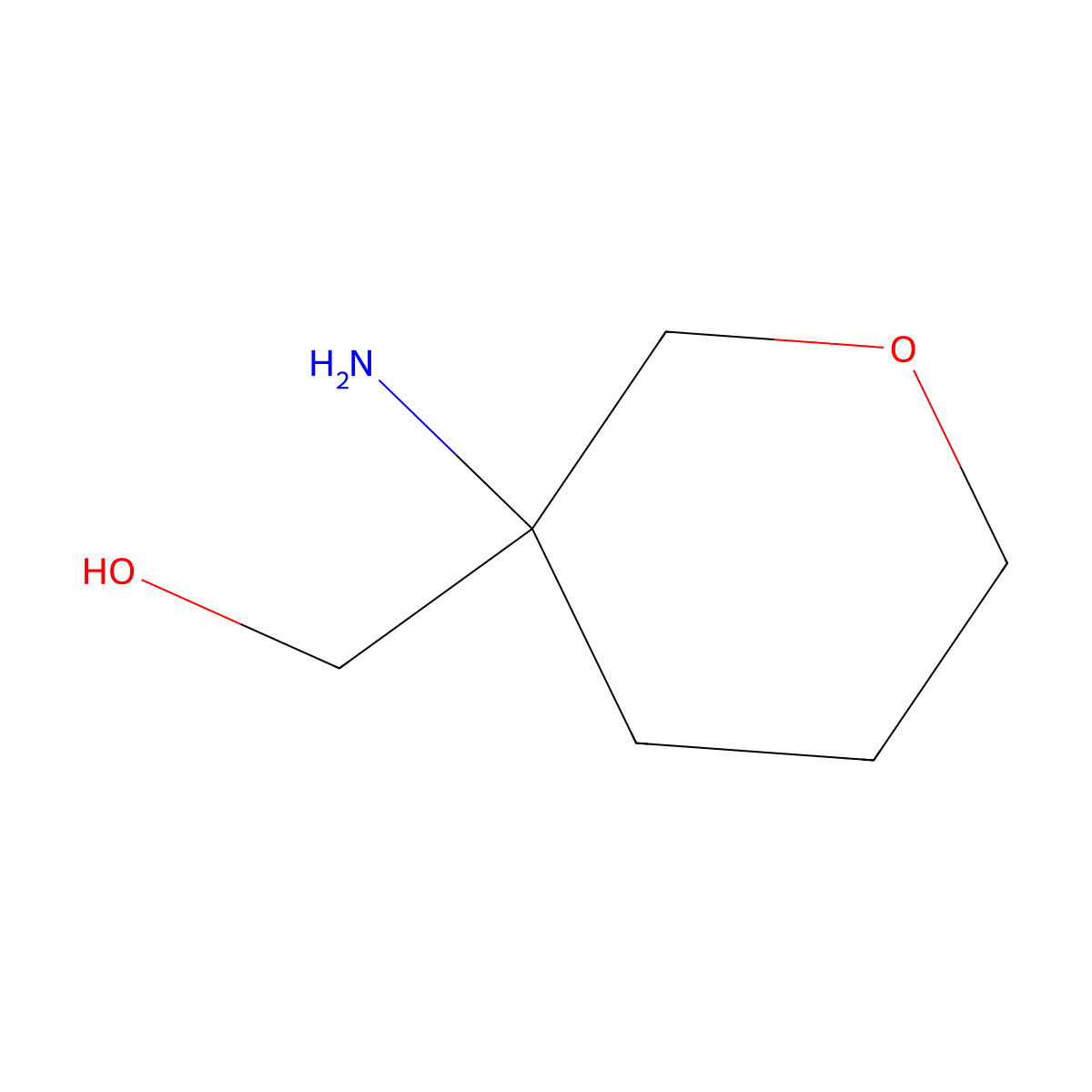 (3-Aminooxan-3-yl)methanol molecular structure, CAS 1343680-15-8