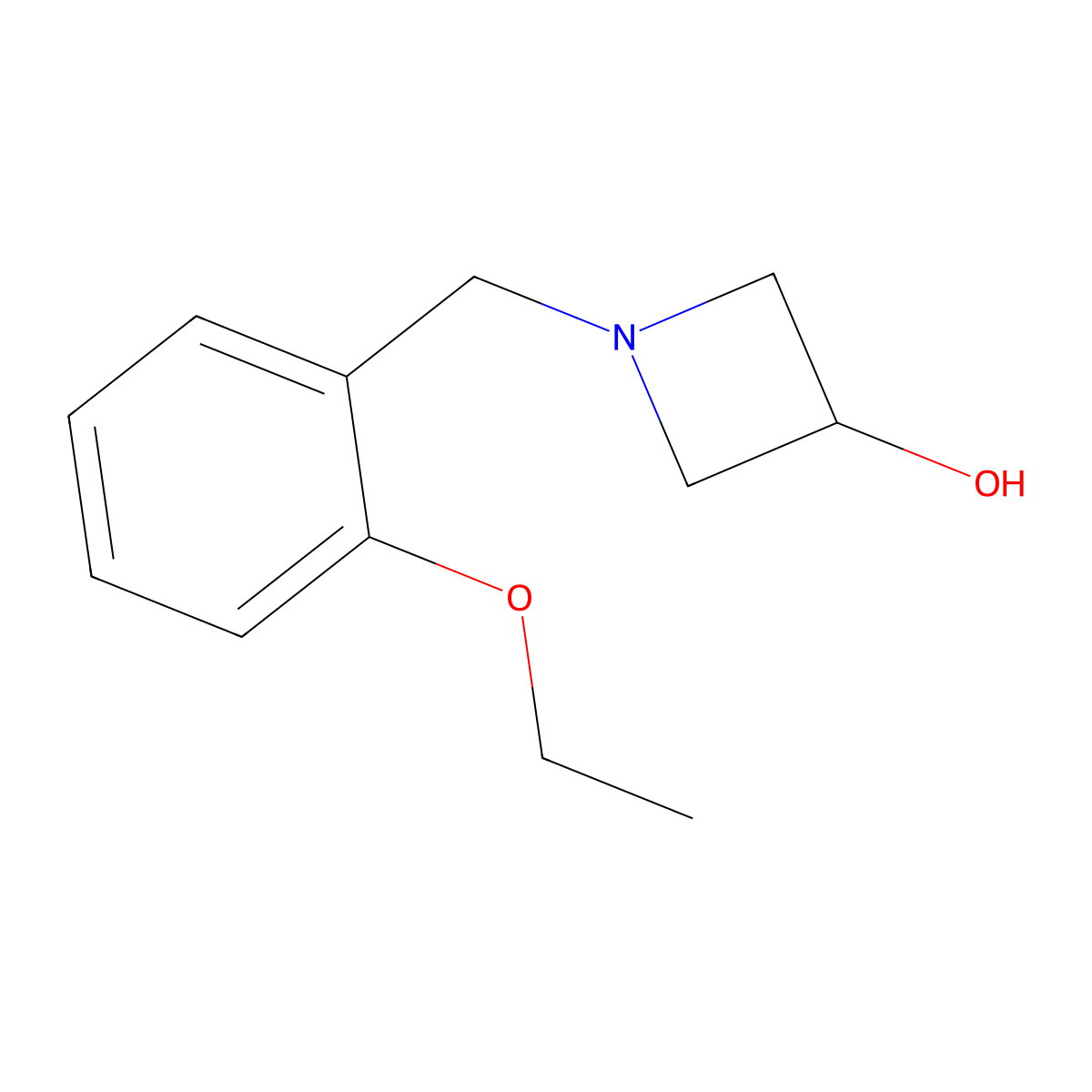 1-[(2-Ethoxyphenyl)methyl]azetidin-3-ol molecular structure, CAS 1343681-24-2
