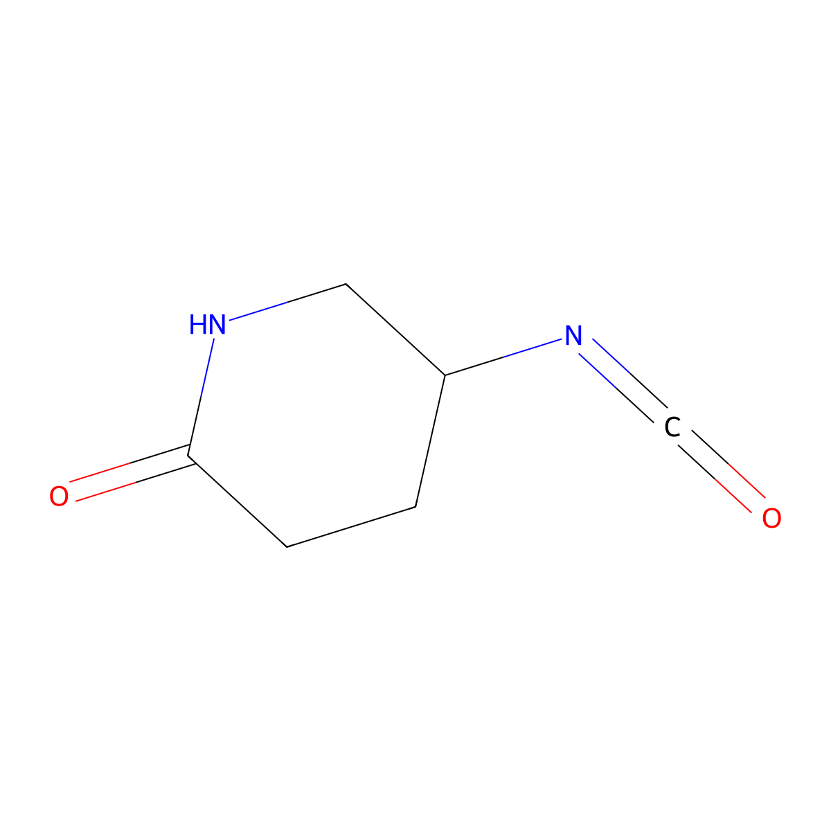5-Isocyanatopiperidin-2-one molecular structure, CAS 1343681-91-3