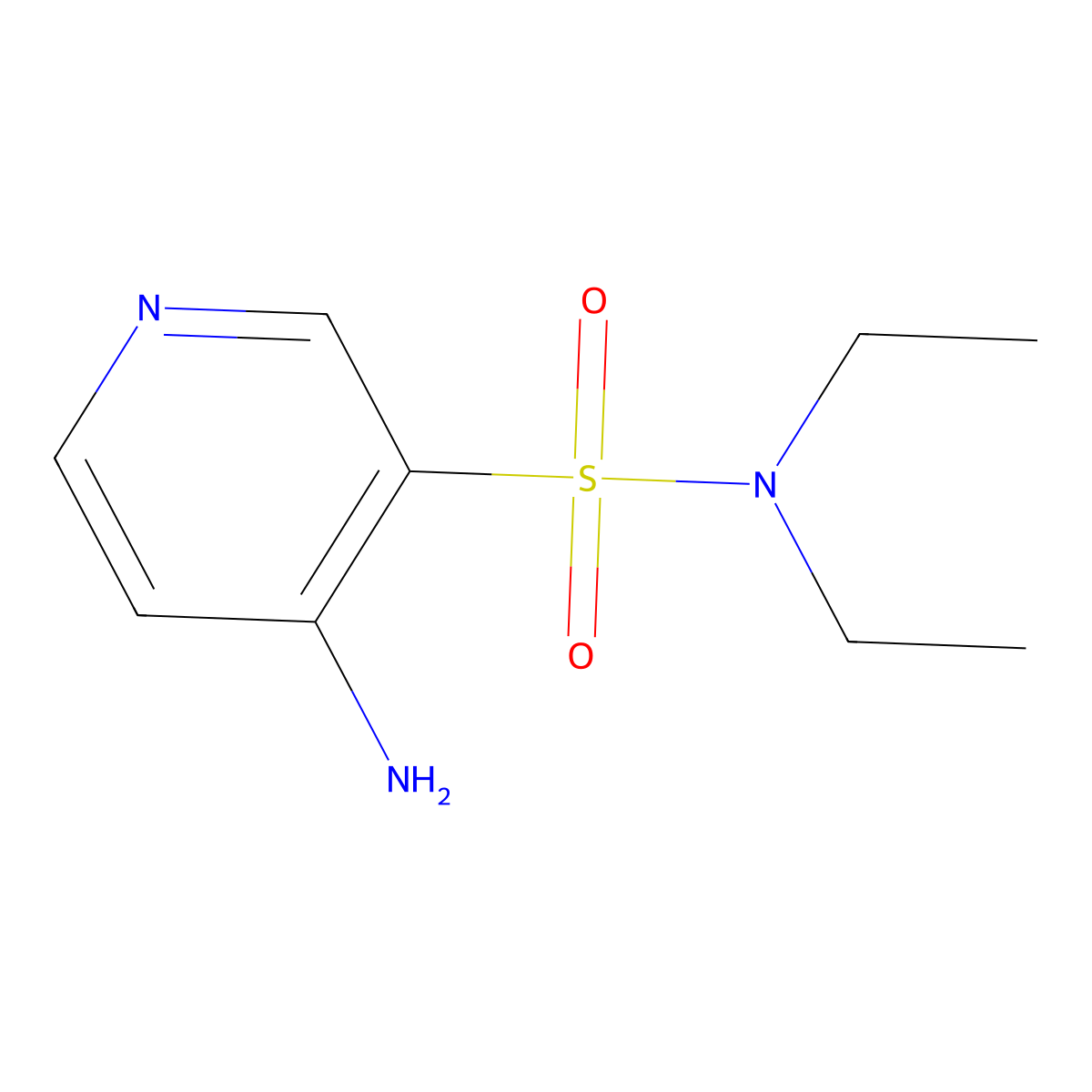 4-amino-N,N-diethylpyridine-3-sulfonamide molecular structure, CAS 1343683-84-0