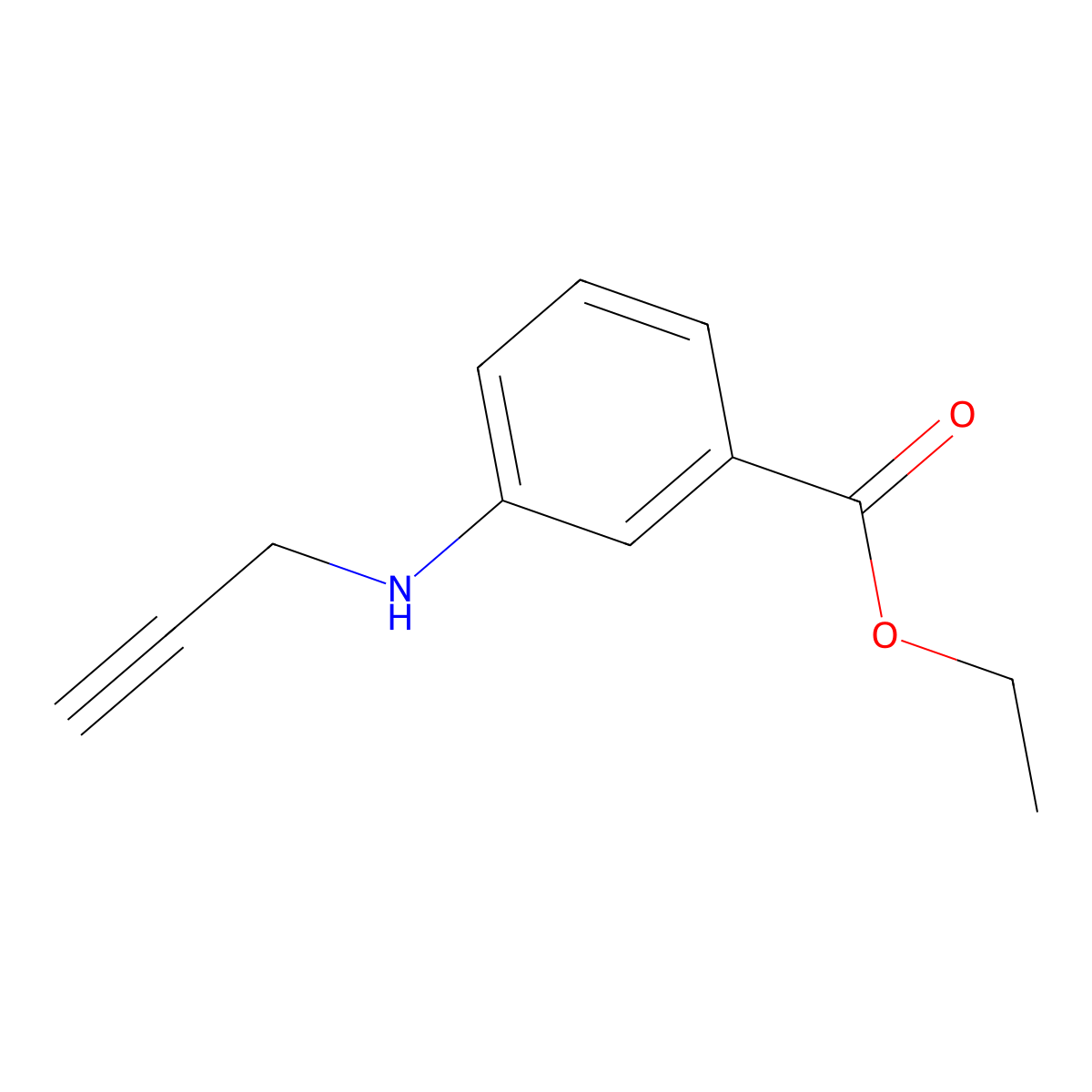 Ethyl 3-(prop-2-yn-1-ylamino)benzoate molecular structure, CAS 1343684-62-7