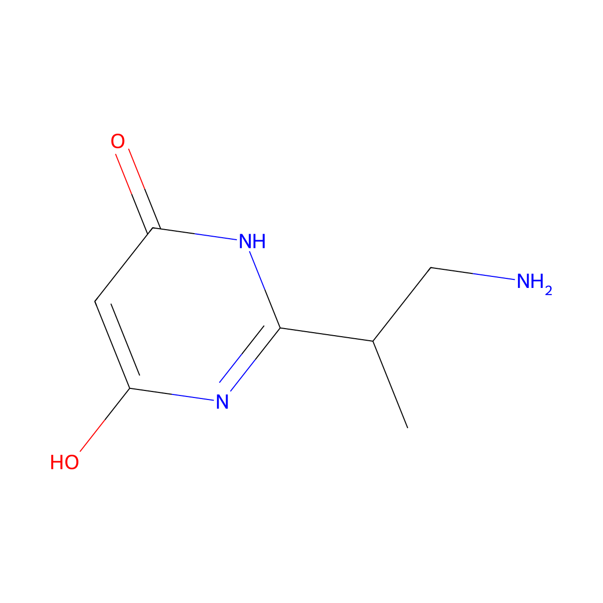 2-(1-Aminopropan-2-yl)-6-hydroxy-3,4-dihydropyrimidin-4-one molecular structure, CAS 1343685-64-2